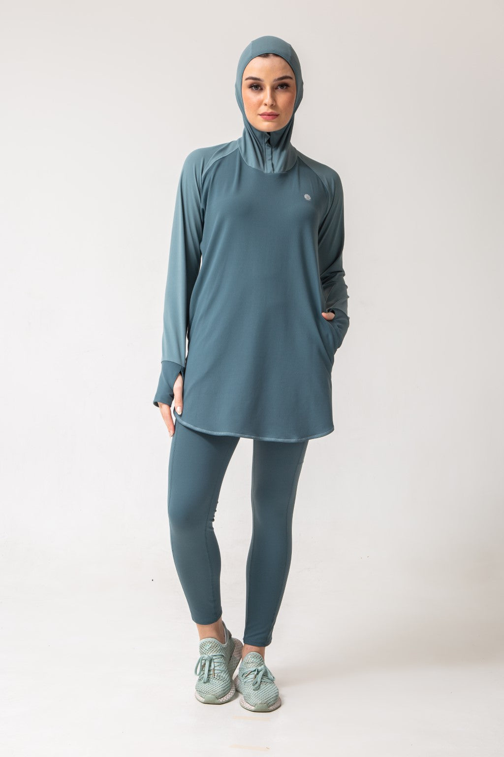 Active Hoodie - Sage Modest Activewear Gymwear