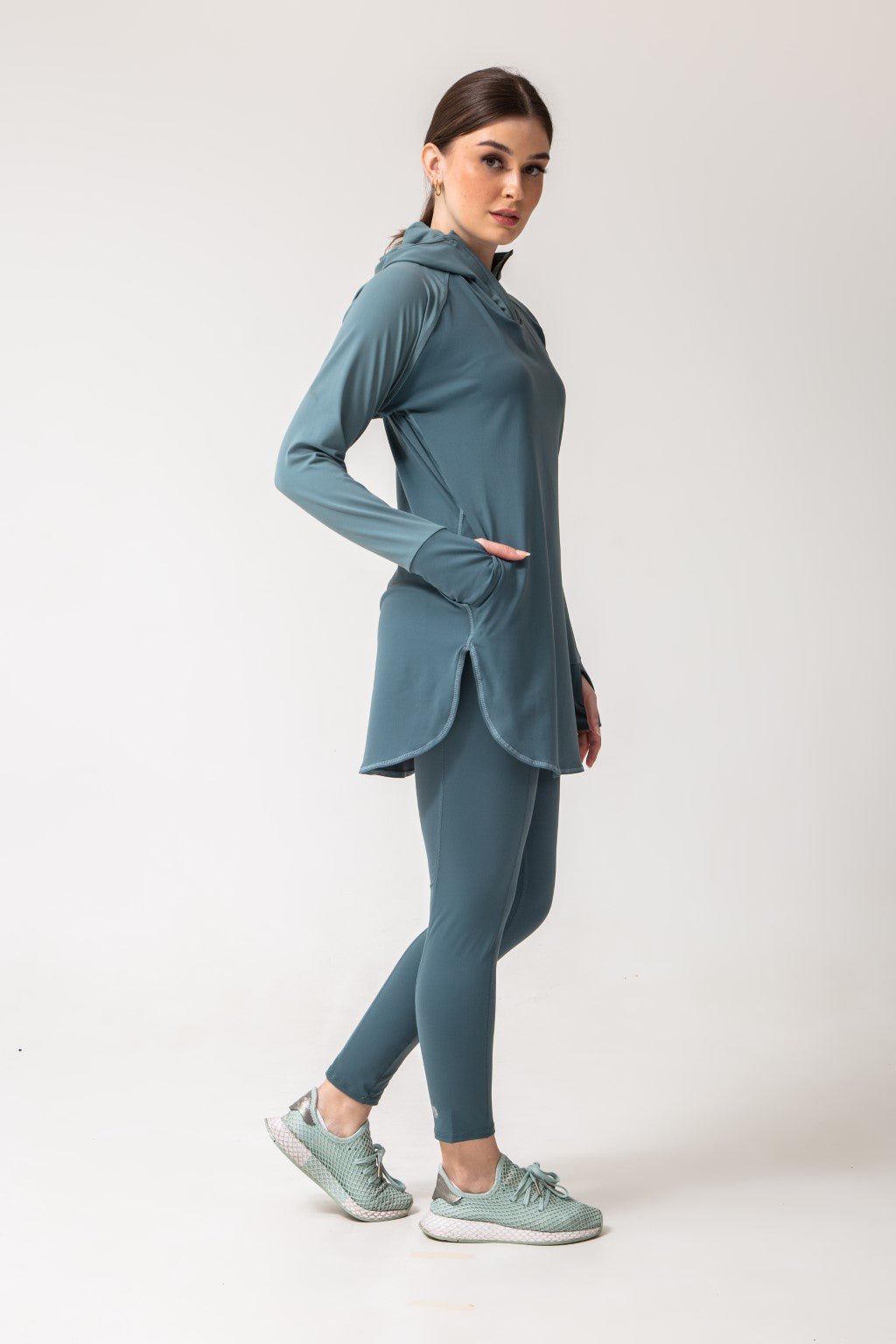 Active Hoodie - Sage Modest Activewear Gymwear