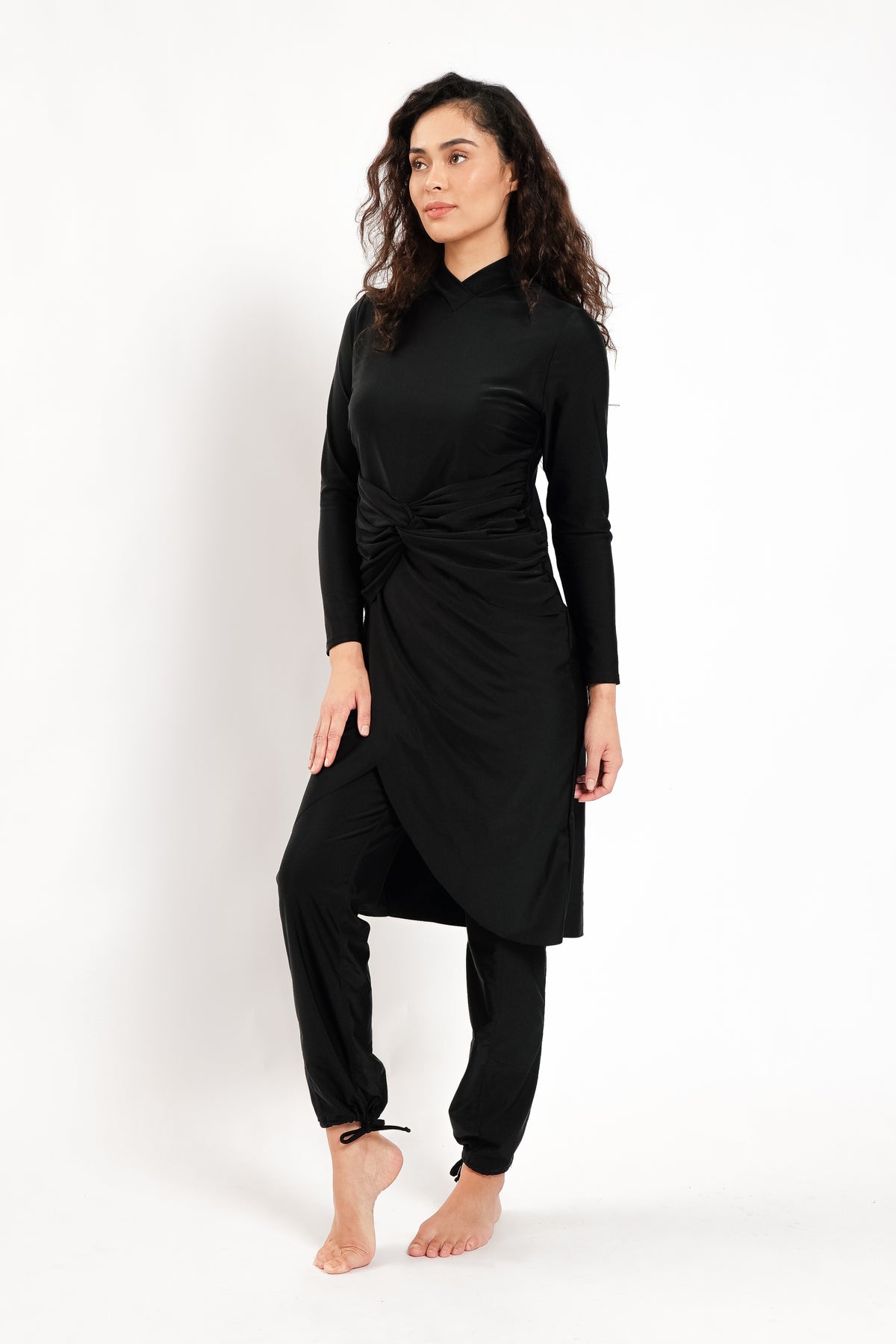 Lanuuk Alba Modest Swimwear Dress Burkini Black