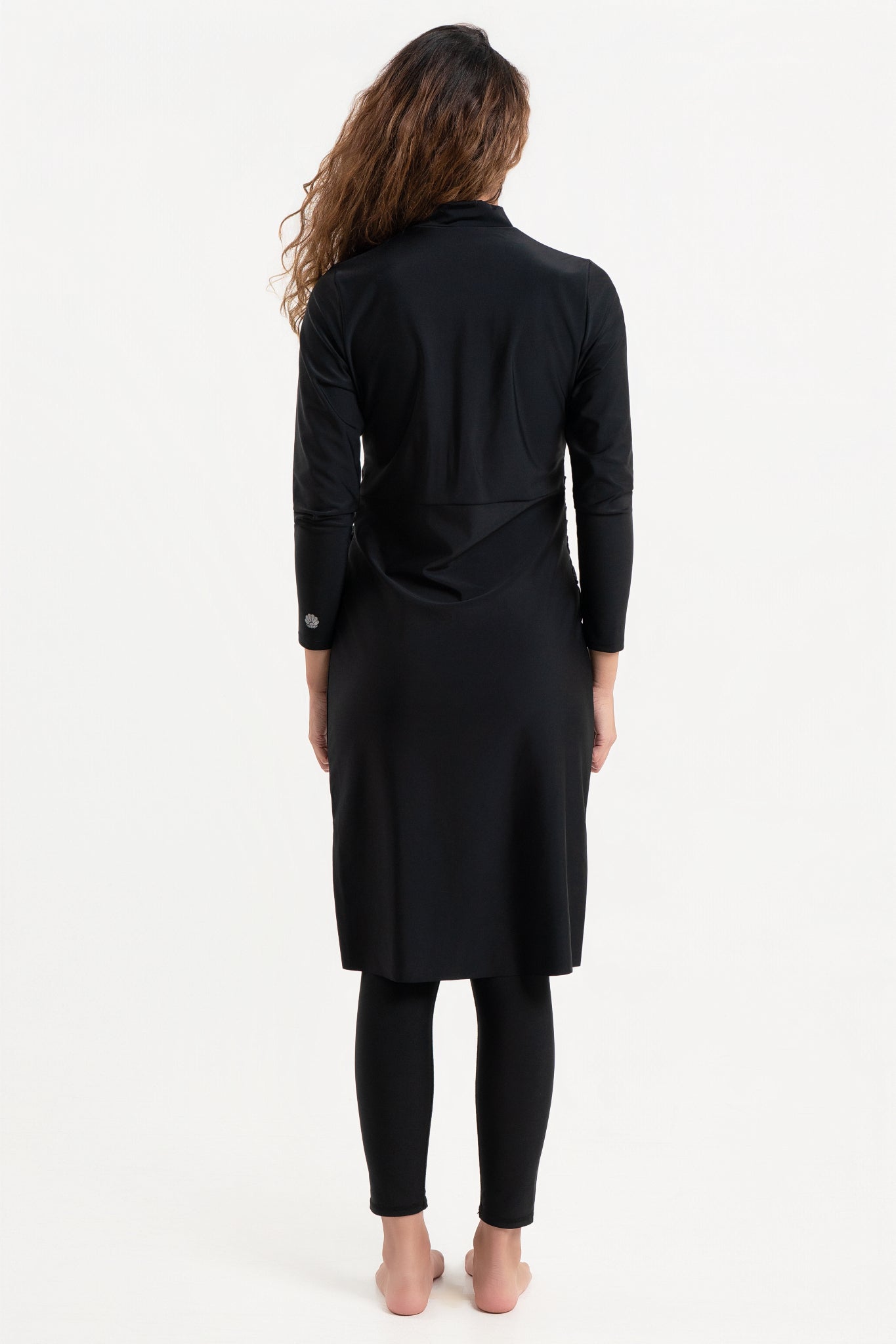 Lanuuk Alba Modest Swimwear Dress Burkini Black