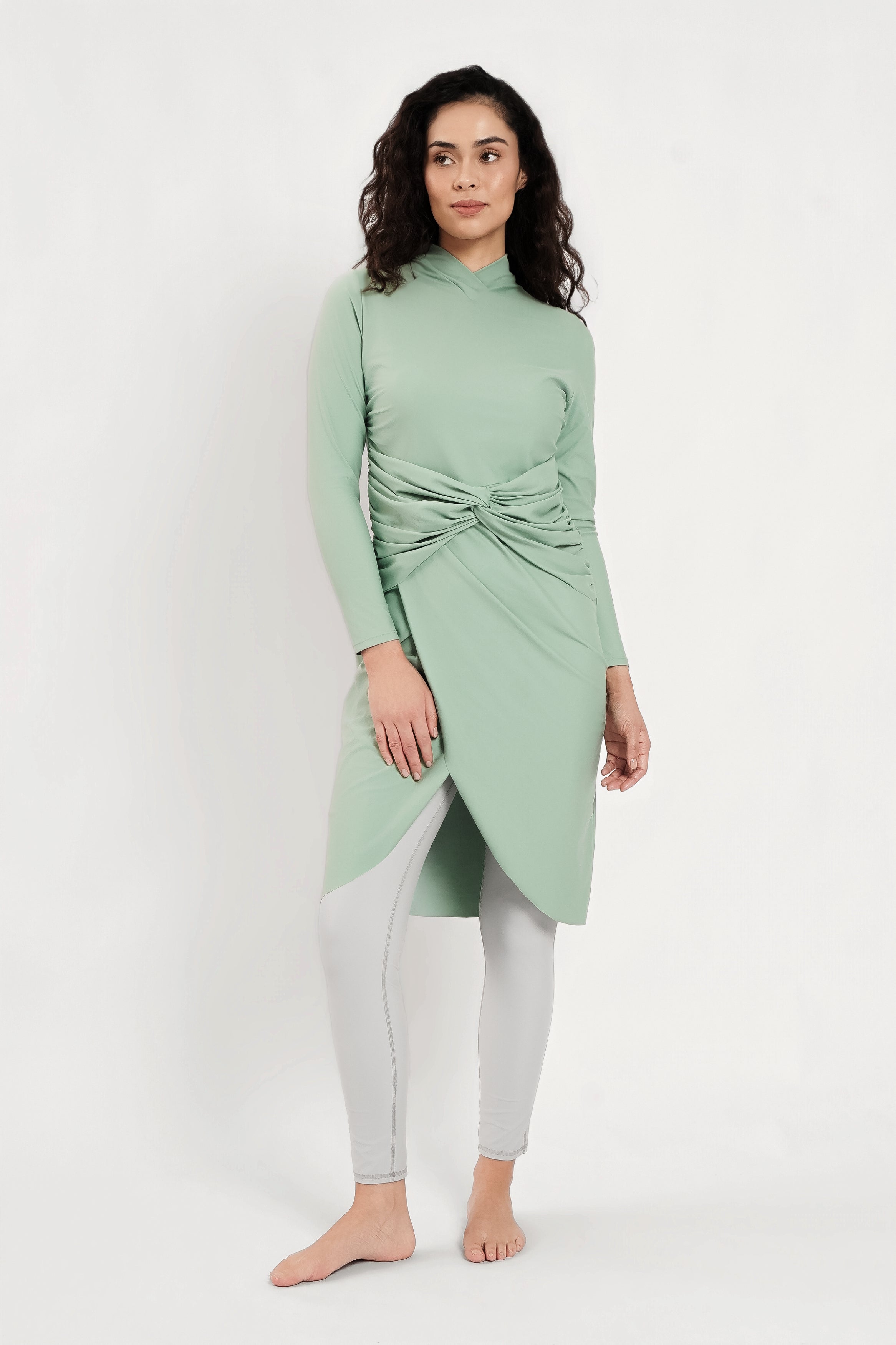 Lanuuk Alba Modest Swimwear Dress Burkini Sage Green