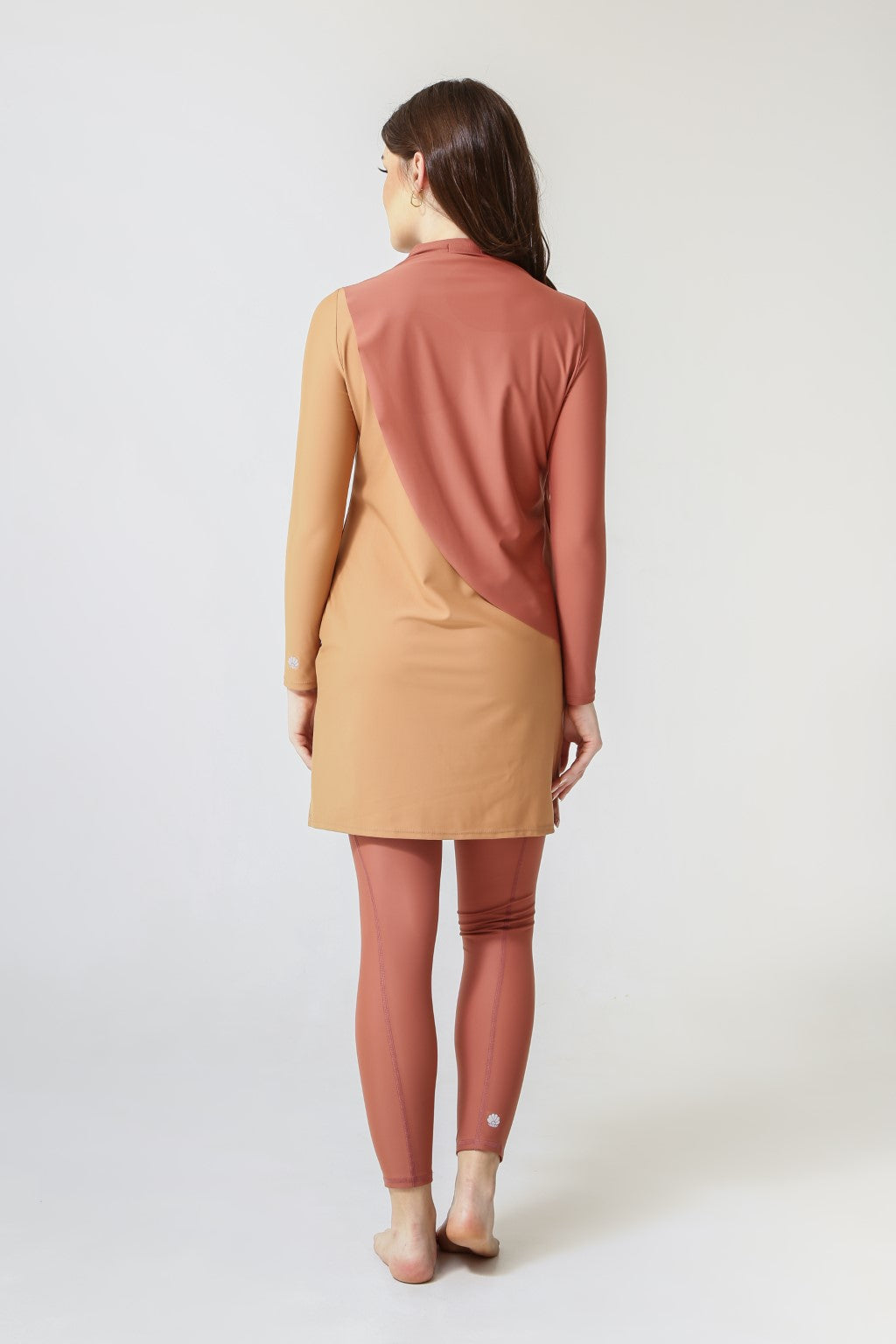 Lanuuk Cape Swim Dress - Clay | Full Coverage Modest Swimwear Burkini