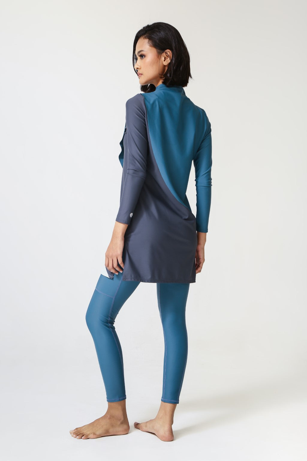 Lanuuk Cape Swim Dress - Wave | Full Coverage Modest Swimwear Burkini