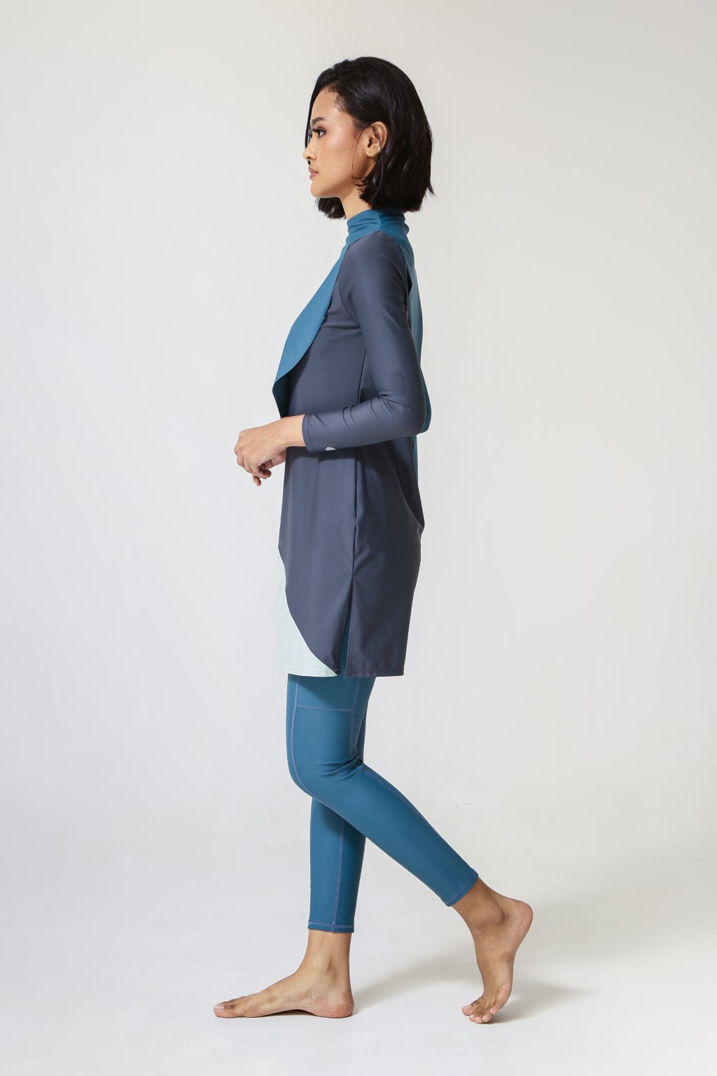 Lanuuk Cape Swim Dress - Wave | Full Coverage Modest Swimwear Burkini