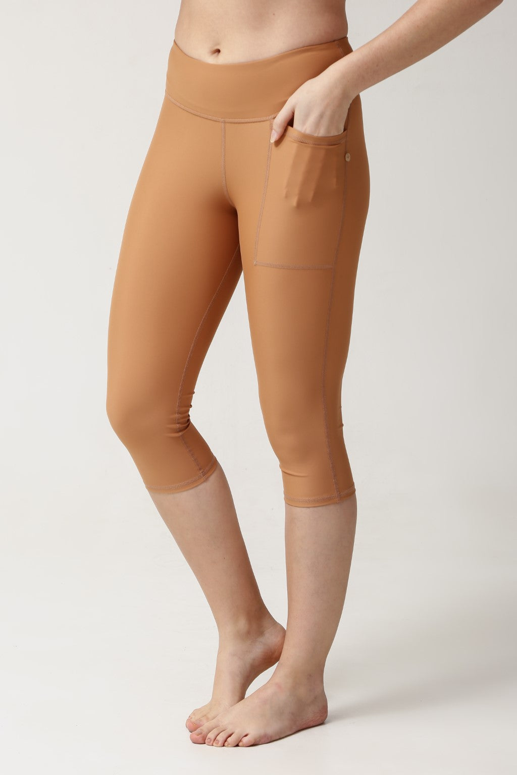Lanuuk Capri Swim Tights - Sand | Cropped Shorts Swimming Leggings Modest Swimwear Burkini