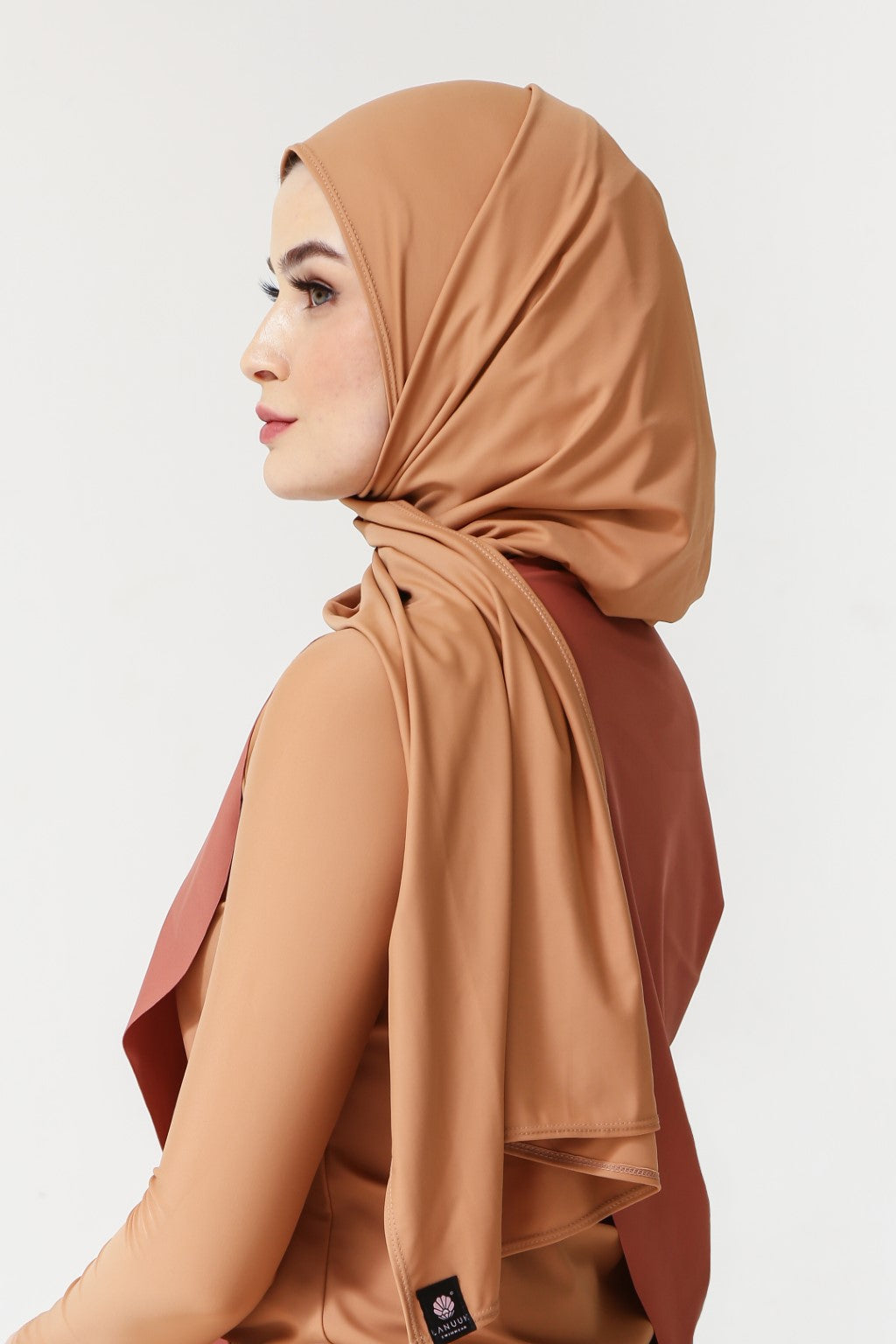 Lanuuk Slip on Scarf - Sand | Active Swim Hijab Turban Modest Swimwear Burkini