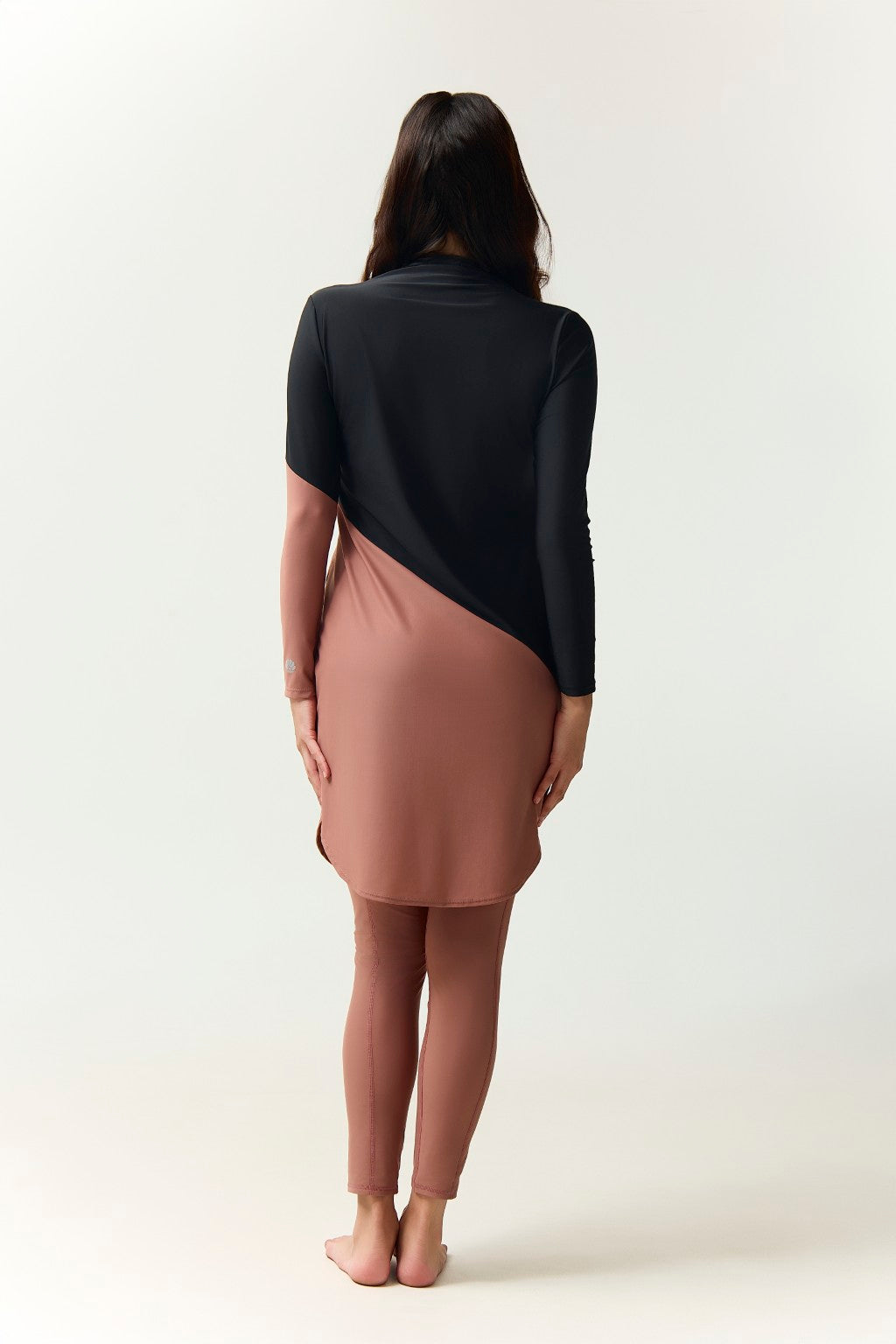 Maya Swim Dress - Black/Earth