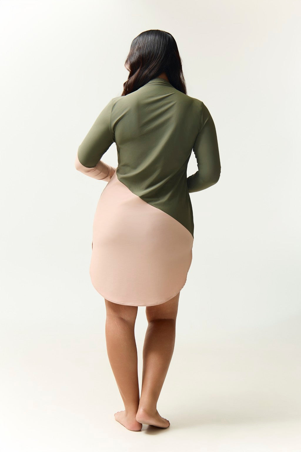 Maya Swim Dress - Olive/Shell