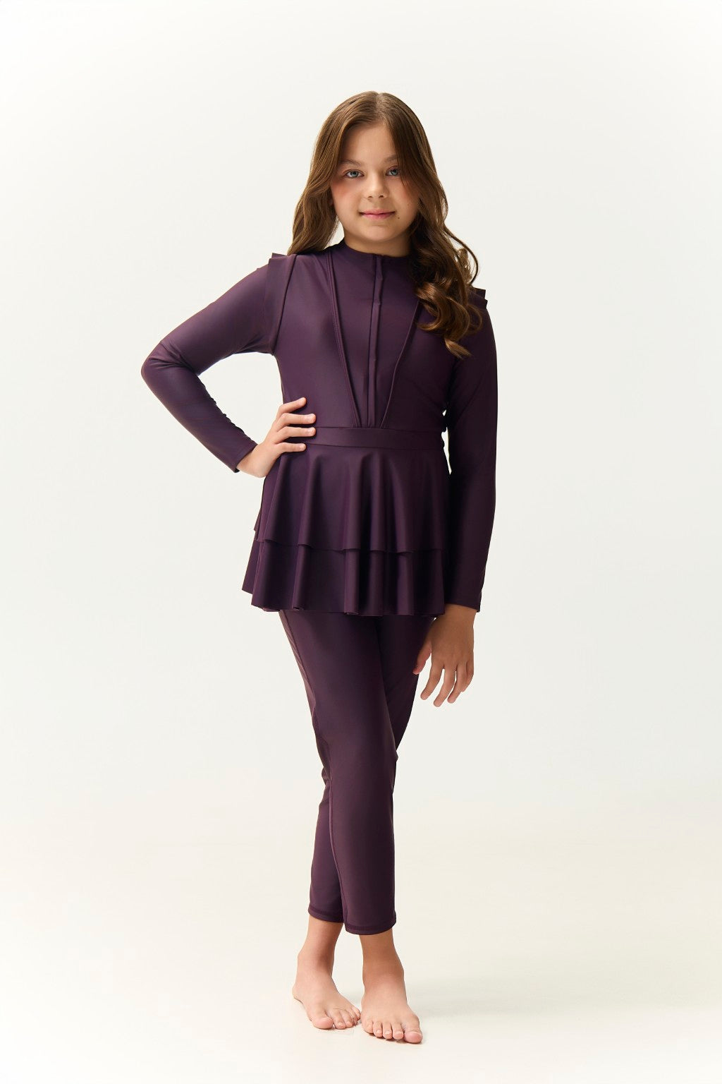 Serena Kids Two Piece Swimwear - Plum