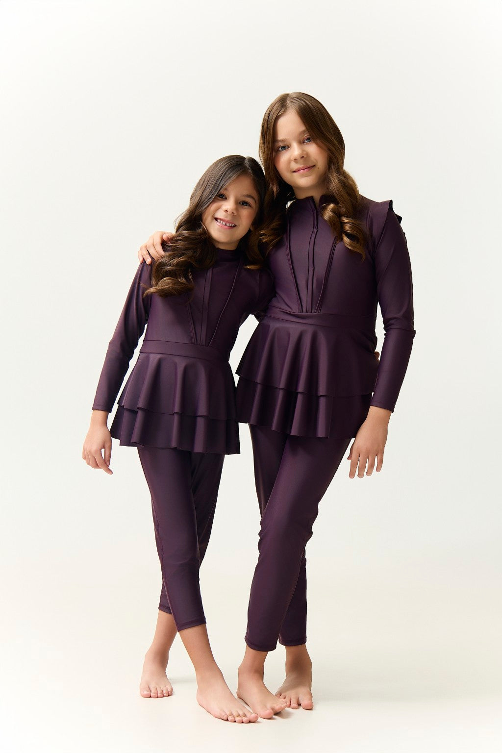 Serena Kids Two Piece Swimwear - Plum