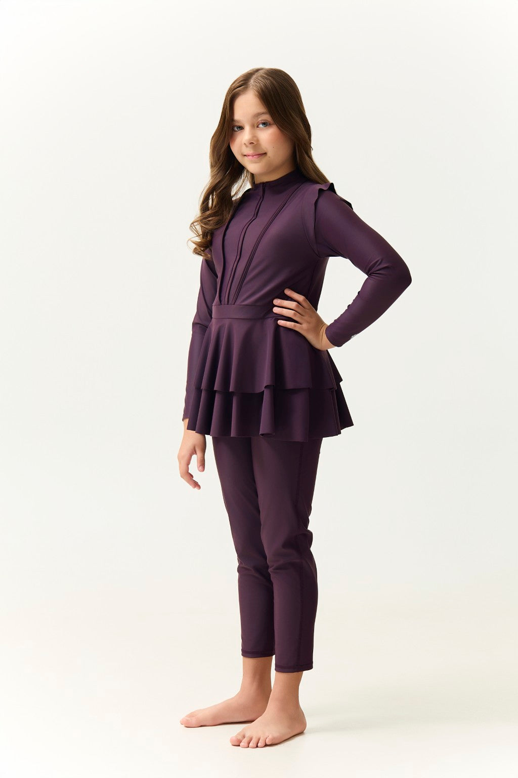 Serena Kids Two Piece Swimwear - Plum