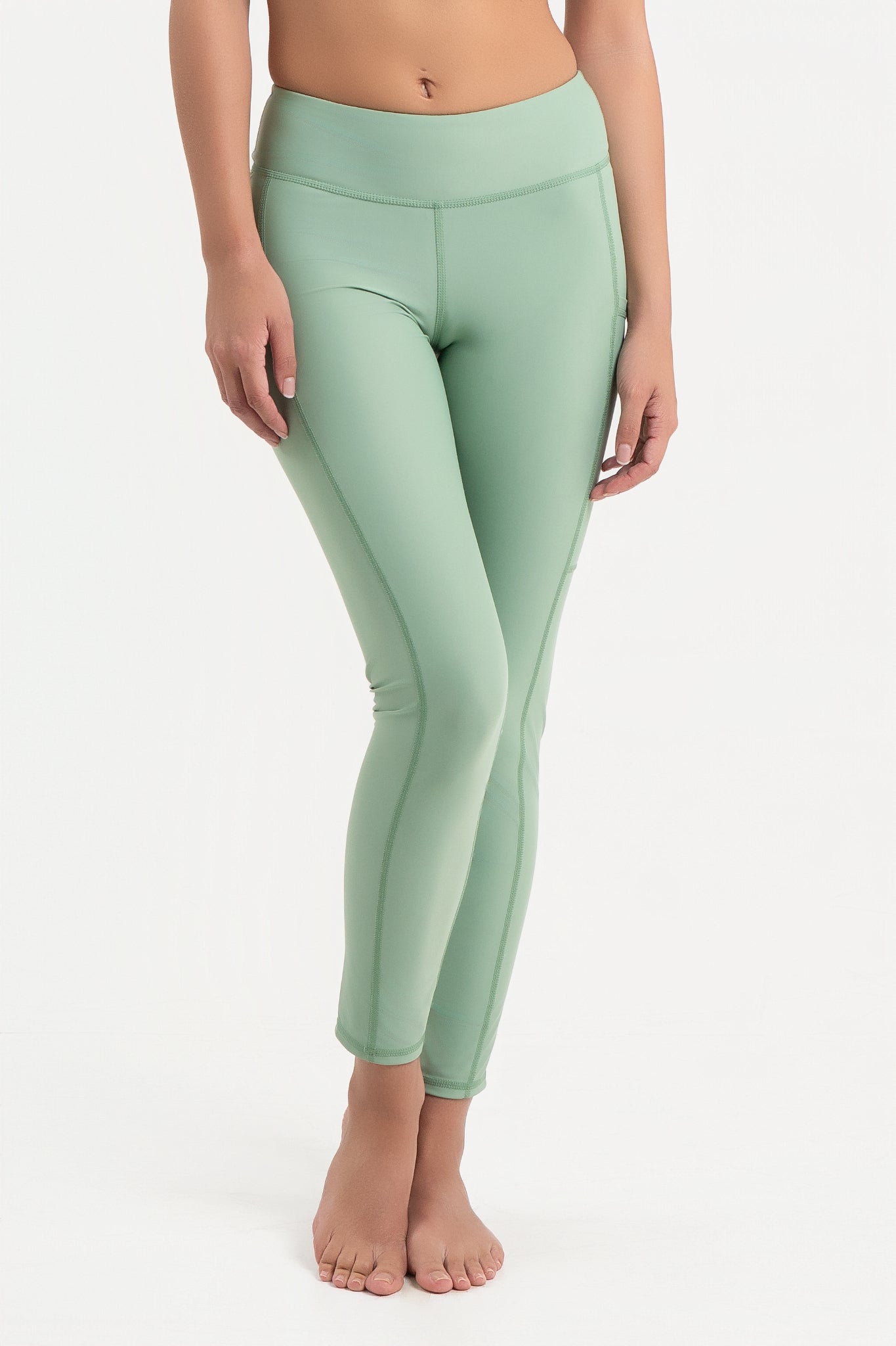 Lanuuk Pocket Swim Leggings Tights Pants modest swimwear Burkini Sage Green