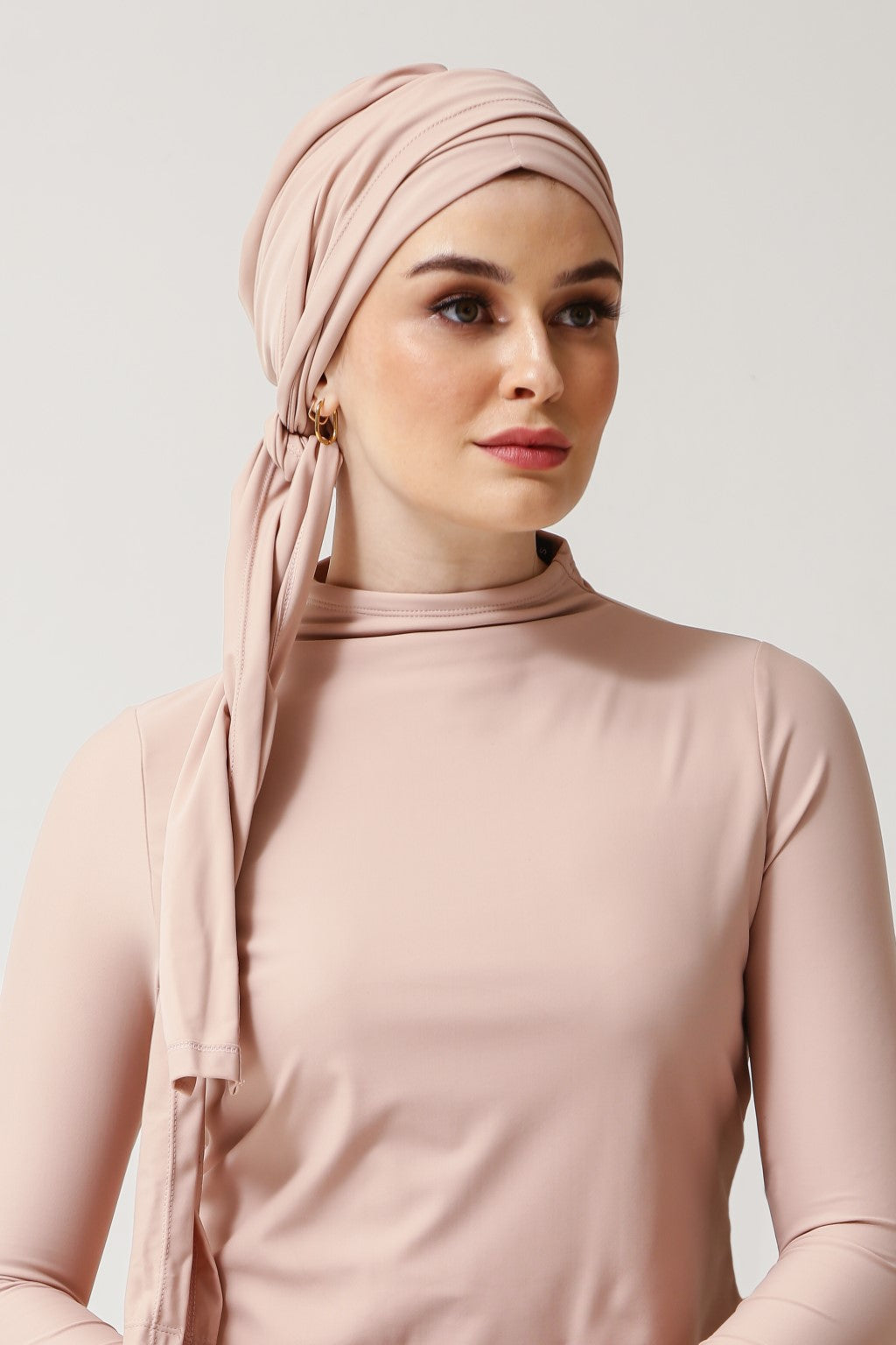 Lanuuk Self - tie Turban - Shell | Active Swim Hijab Scarf Modest Swimwear Burkini