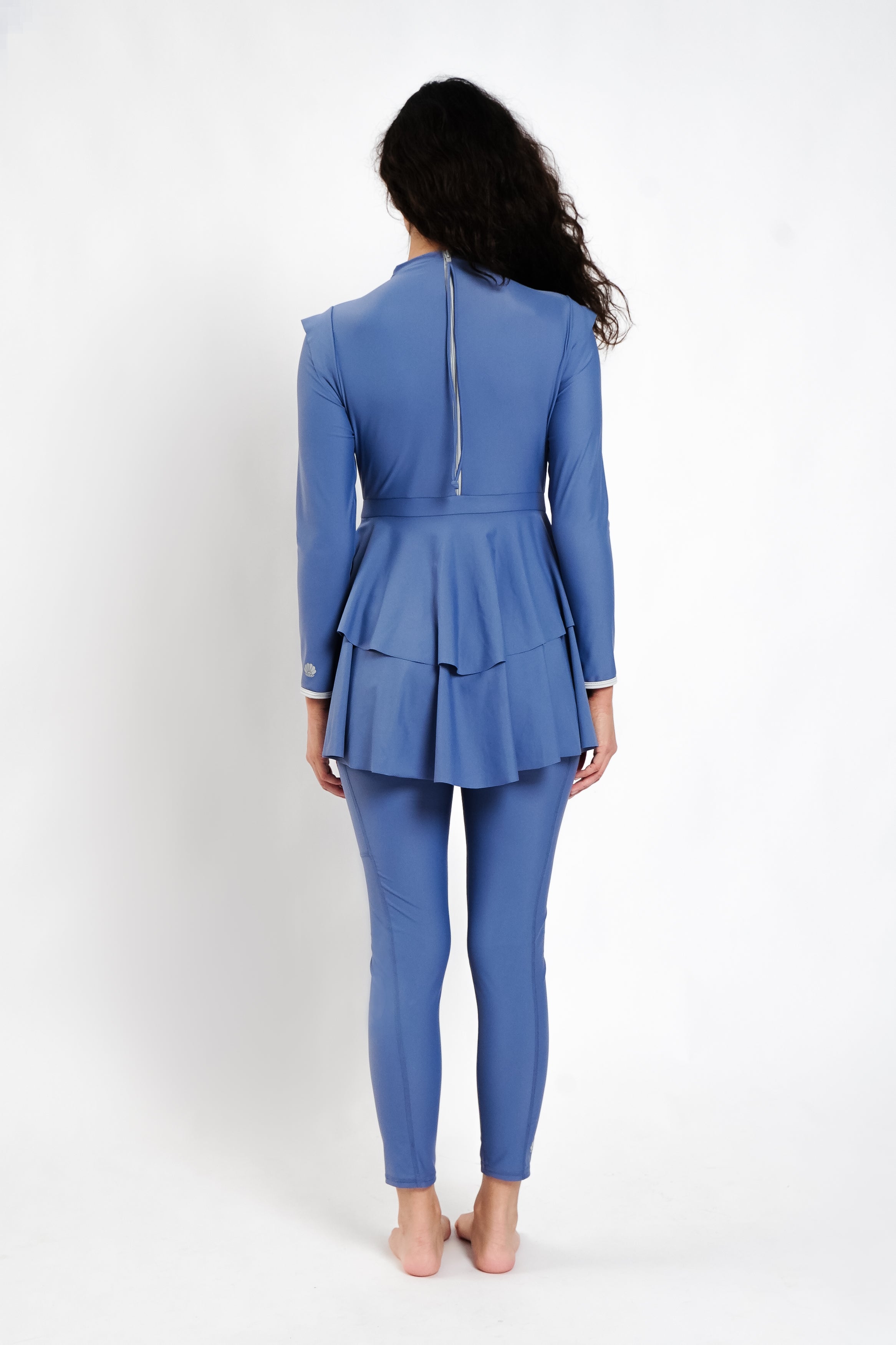 Lanuuk Serena Modest UPF Swimwear Dress Burkini Azure Blue