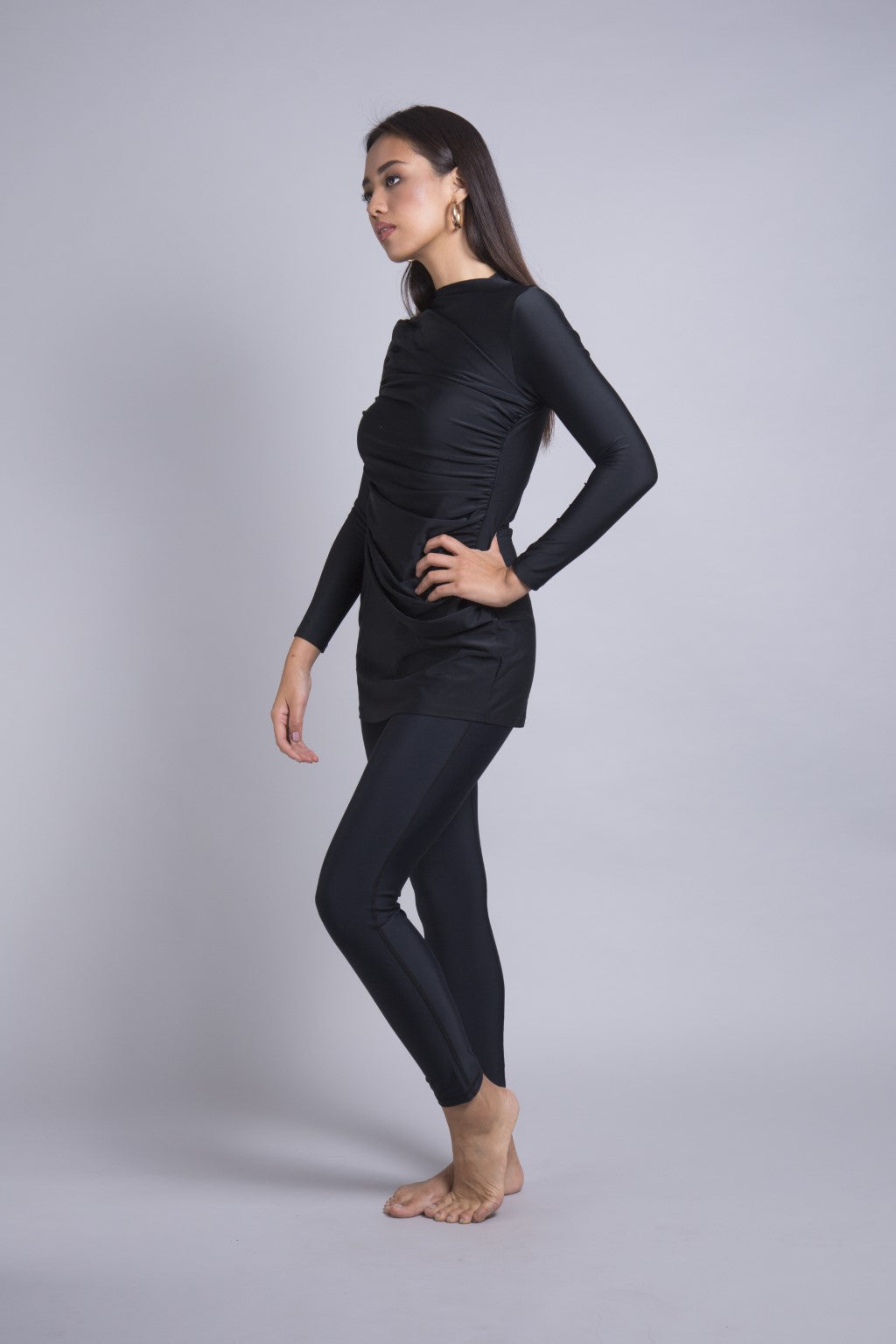 Diana Swim Set - Black Lanuuk Modest Swimwear Burkini