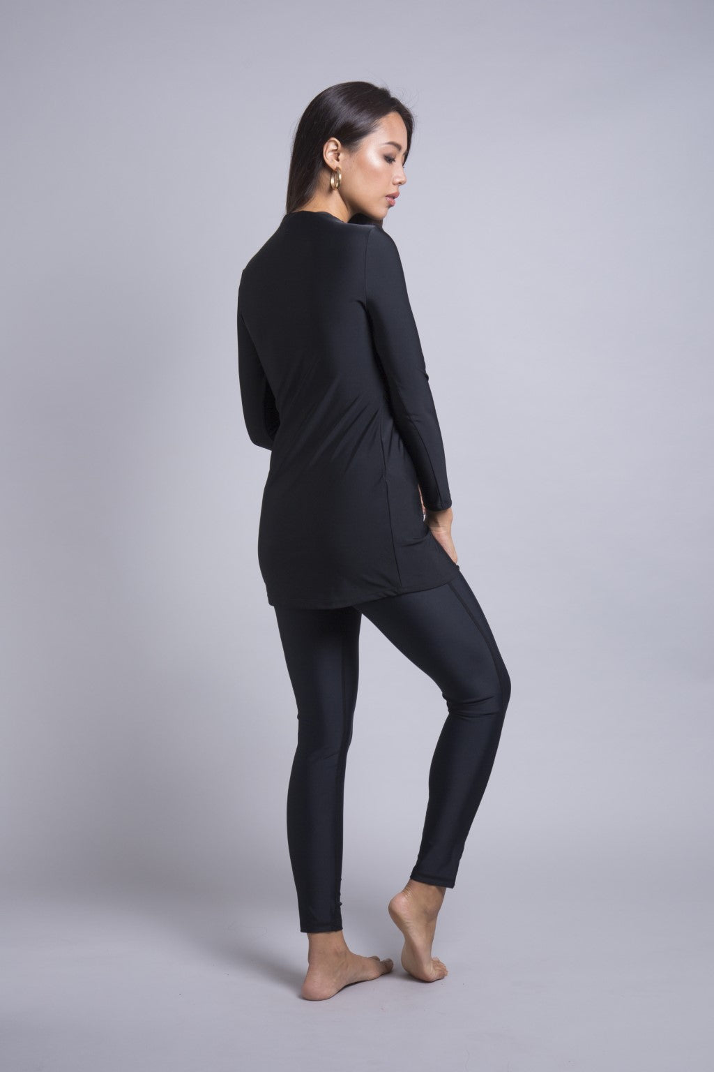 Diana Swim Set - Black Lanuuk Modest Swimwear Burkini