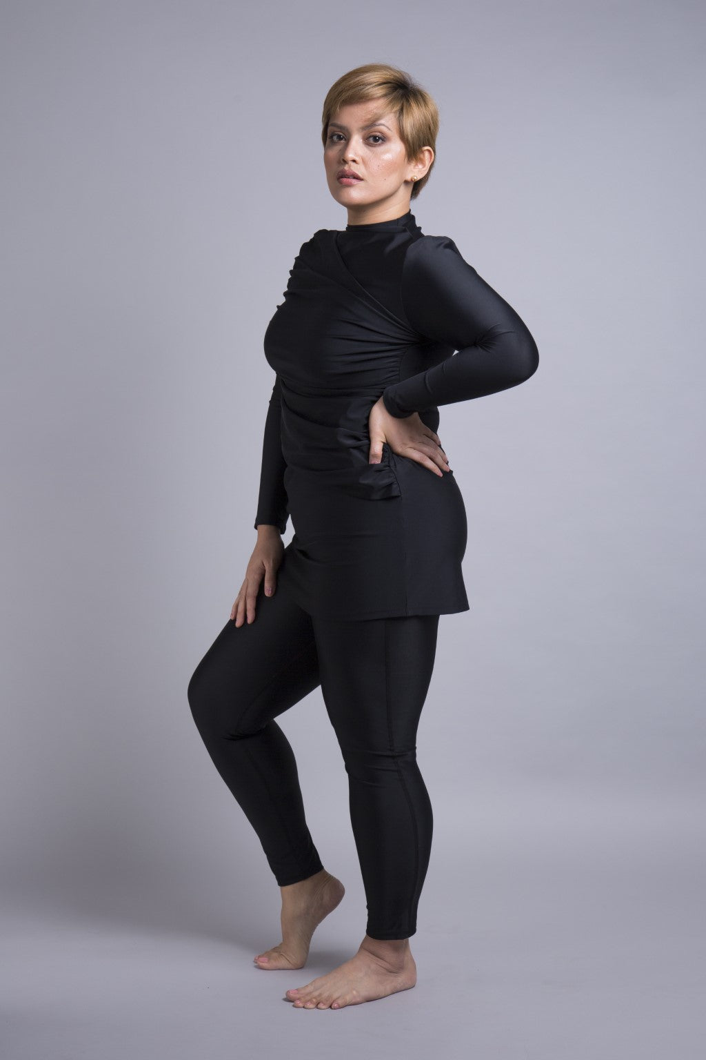 Diana Swim Set - Black Lanuuk Modest Swimwear Burkini