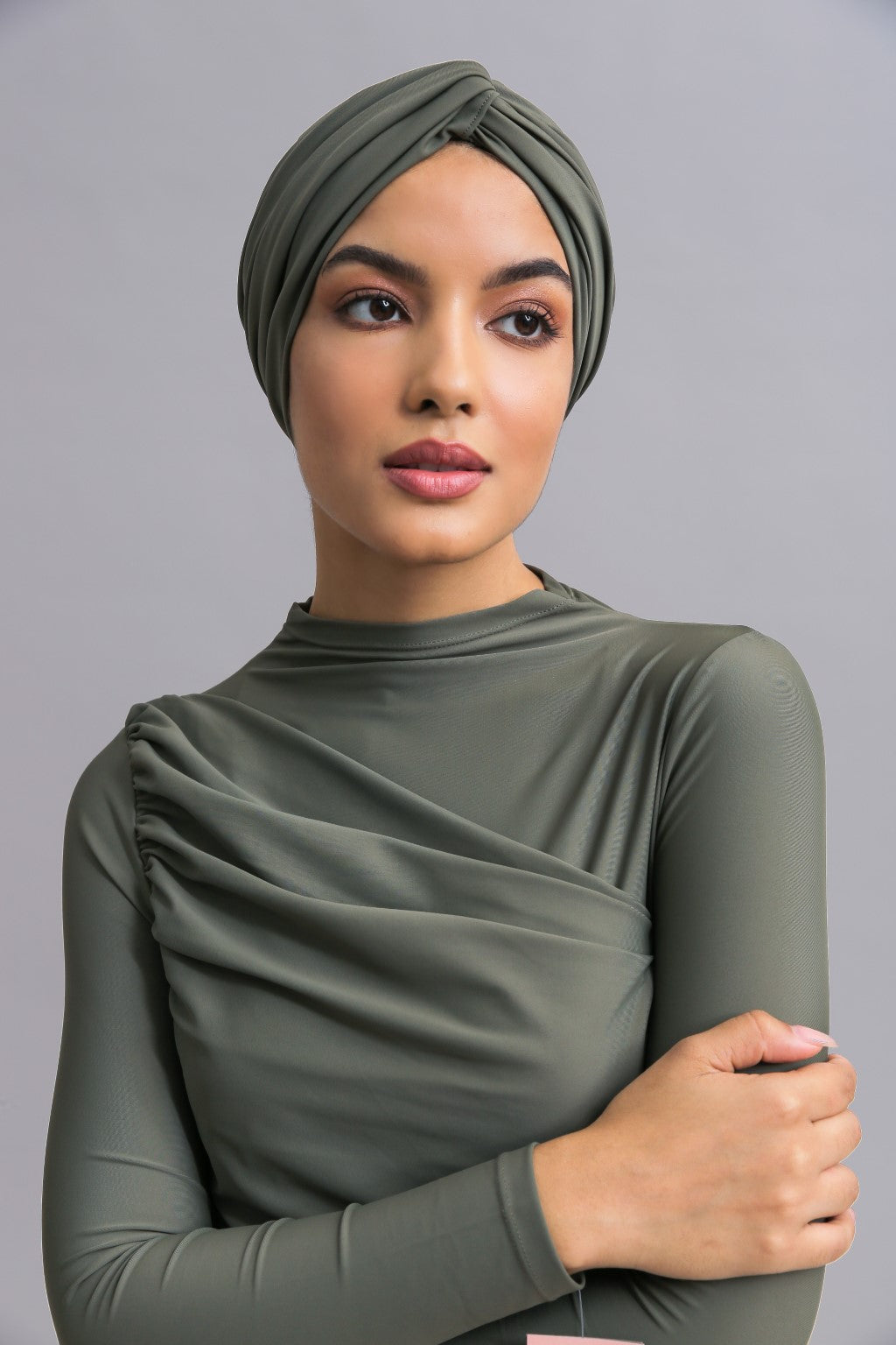 Swim Turban - Olive Lanuuk Modest Swimwear Hijab Burkini