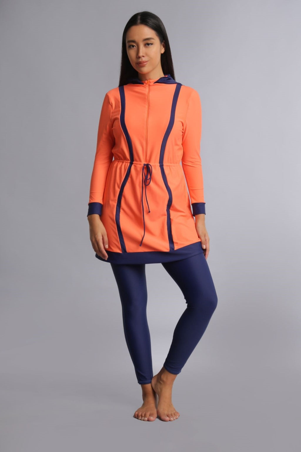 Taali Swim Set - Peach/Twilight Lanuuk Modest Swimwear