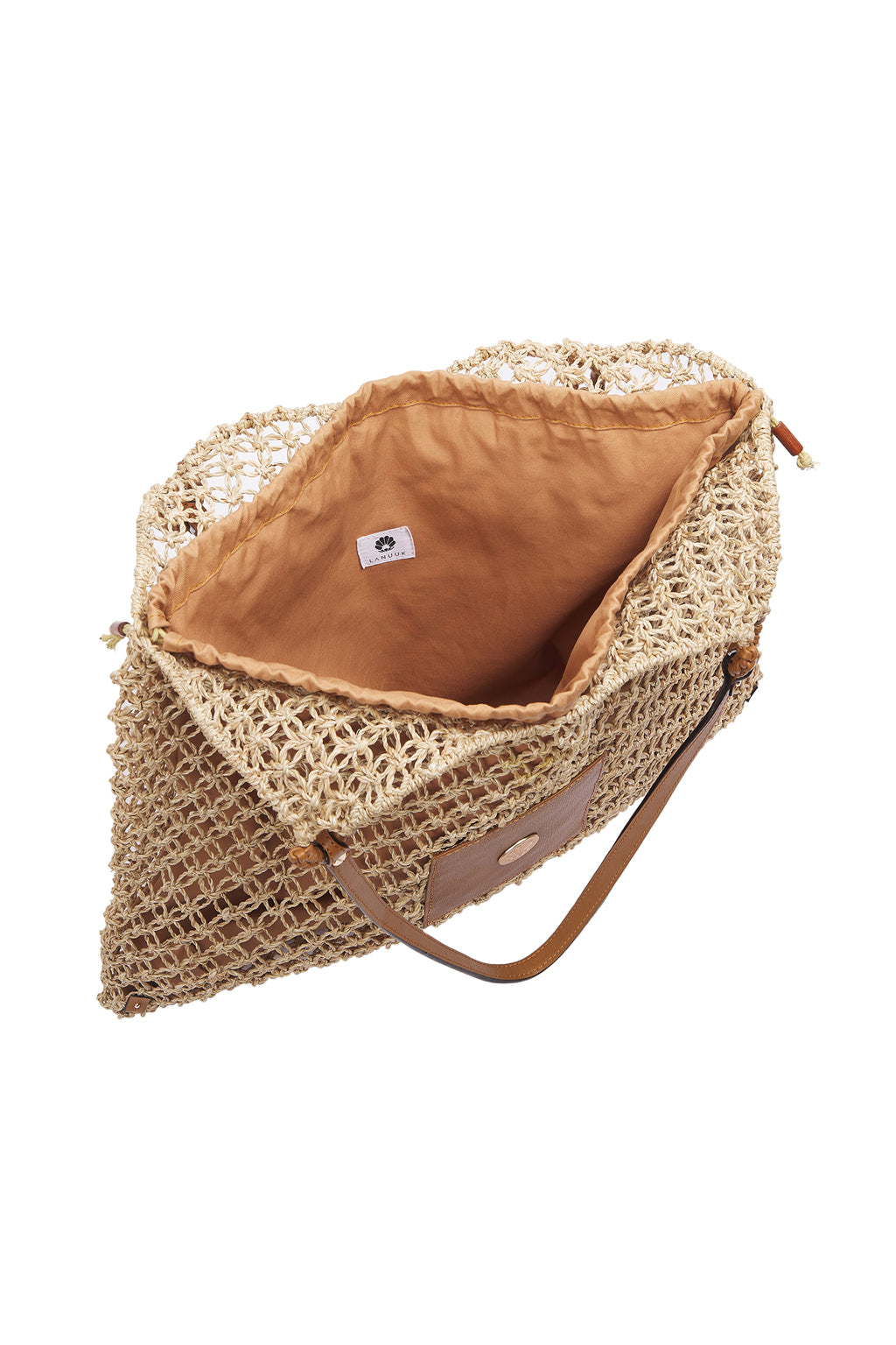 Abaca Woven Large Tote Bag - Natural