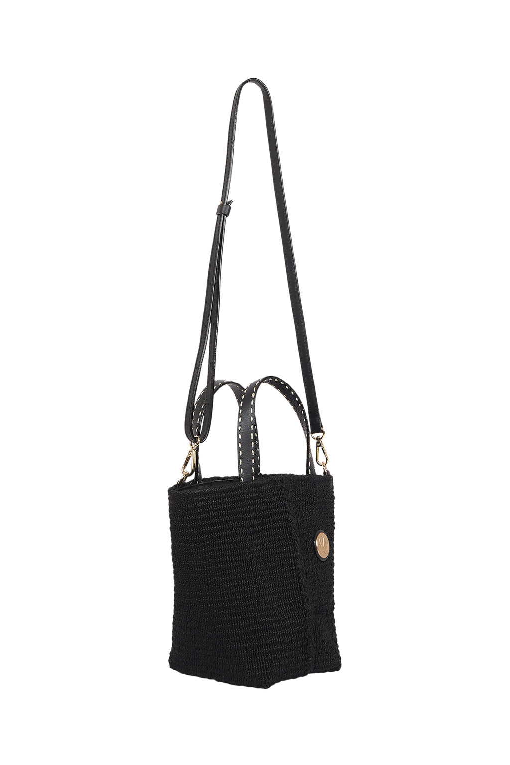 Lanuuk Resortwear Handbag Tote Shoulder Bag Abaca Hand Woven Accessories Beach Black