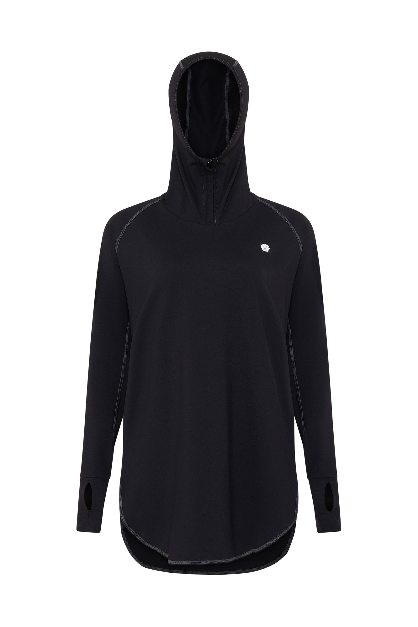 Active Hoodie - Black Full Coverage Modest Activewear