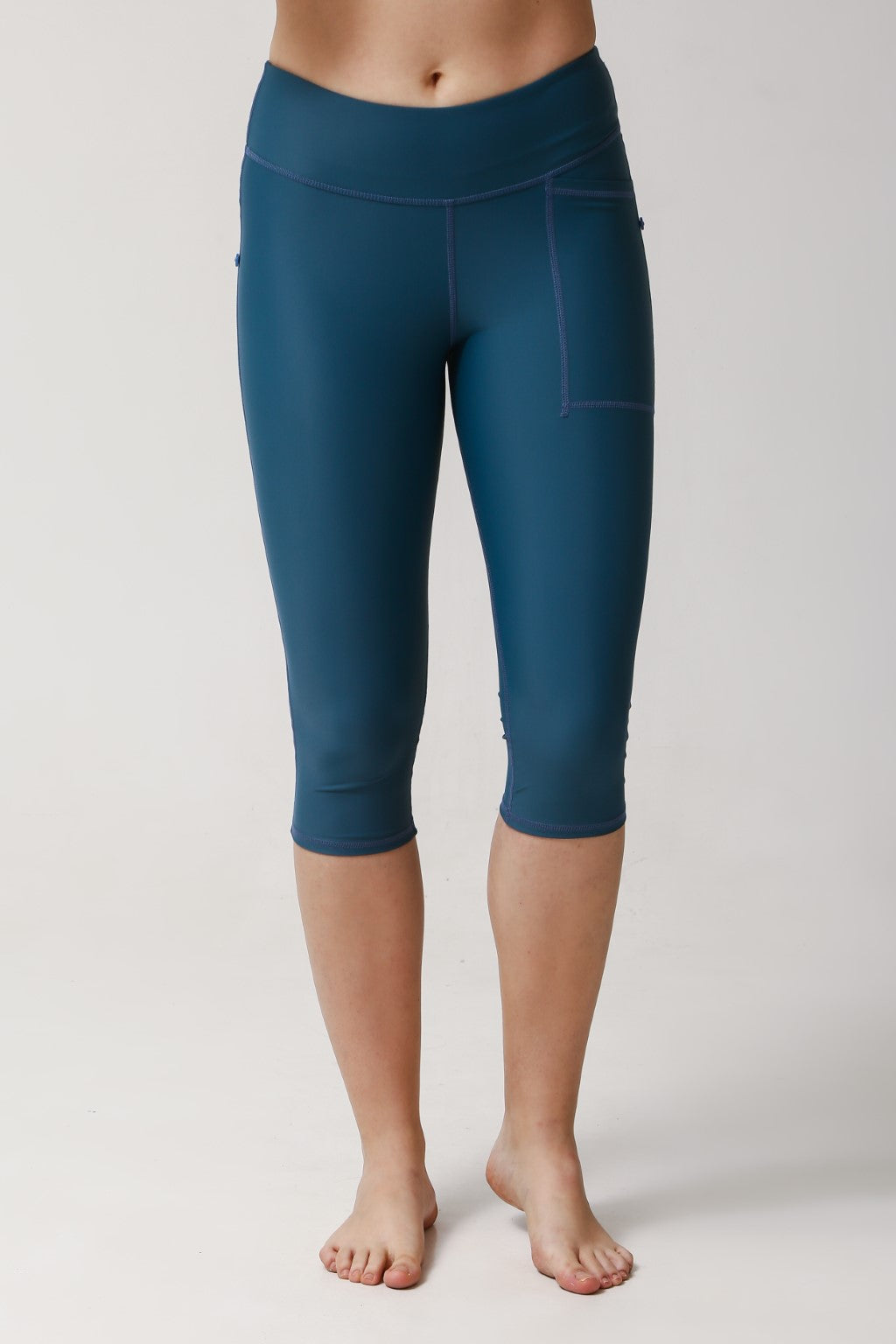 Lanuuk Capri Swim Tights - Wave | Cropped Shorts Swimming Leggings Modest Swimwear Burkini