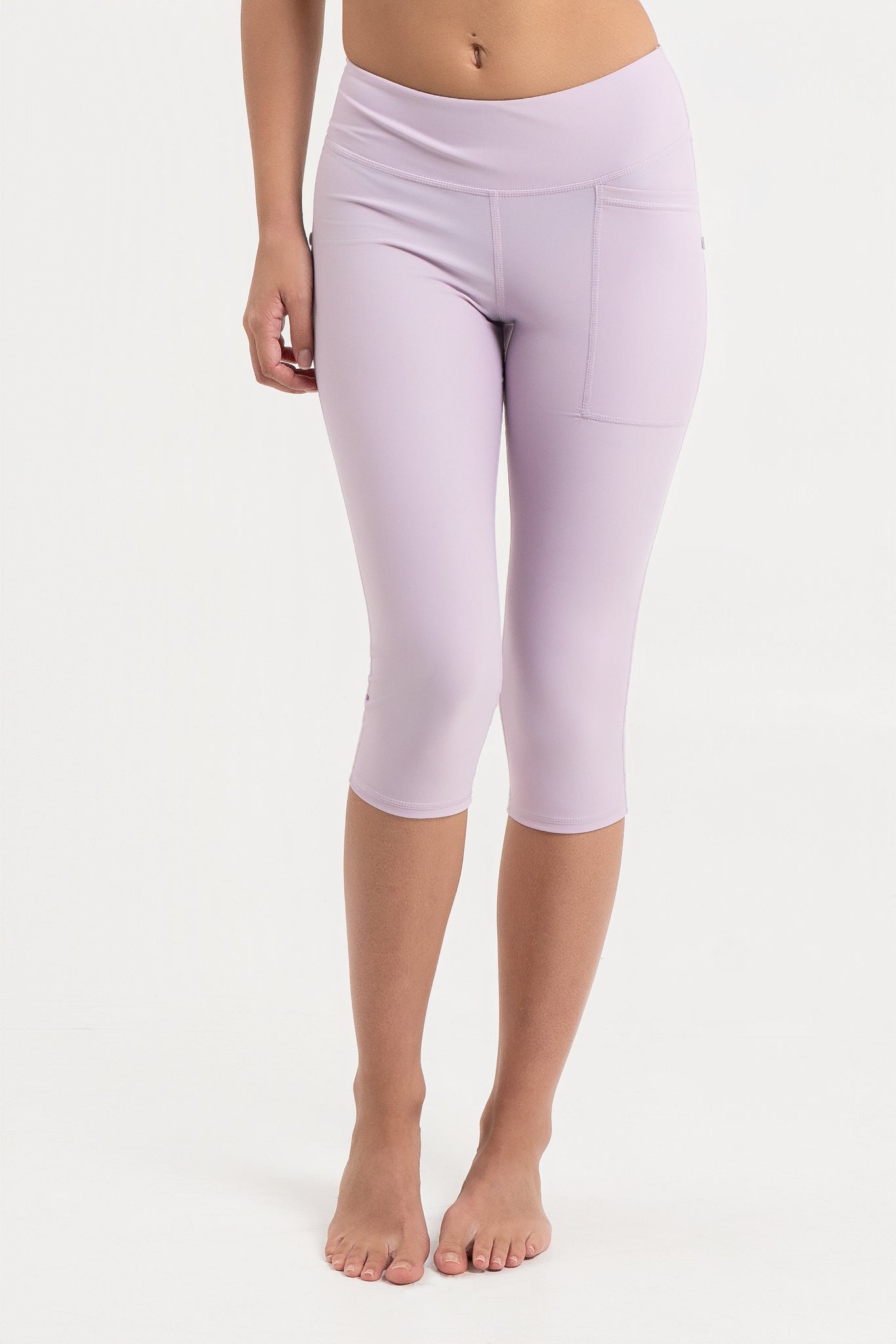 Lanuuk Capri Cropped 3/4 Leggings Modest Swimwear Burkini leggings Bloom lilac lavender