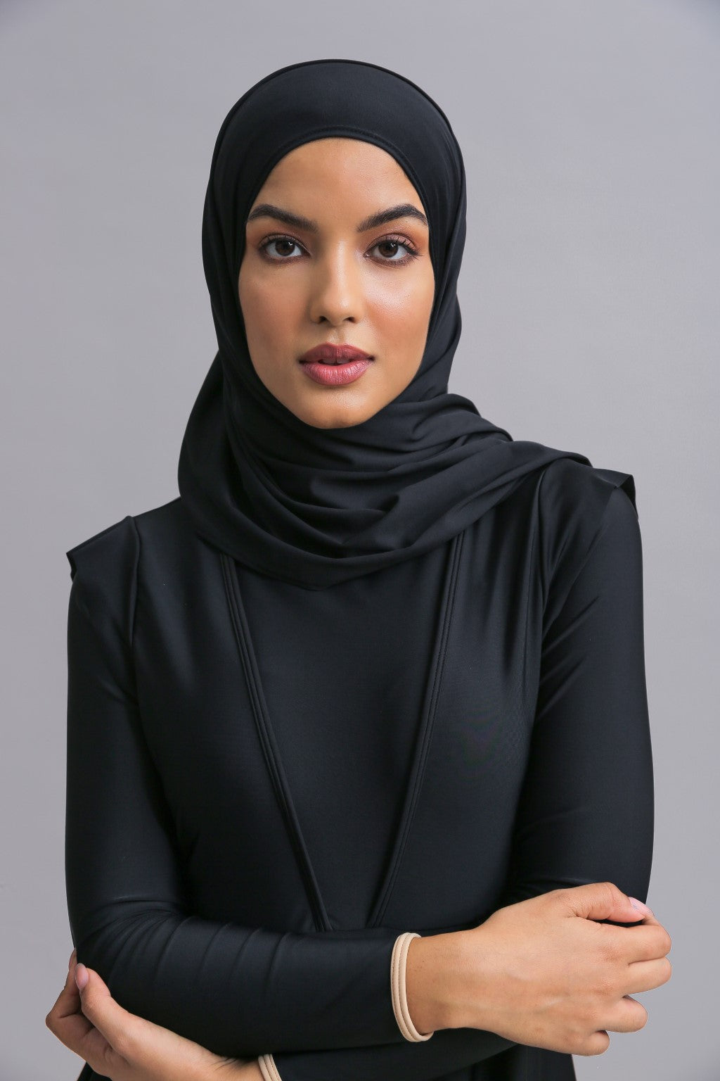 Swim Scarf - Black Lanuuk Modest Swimwear Instant Hijab