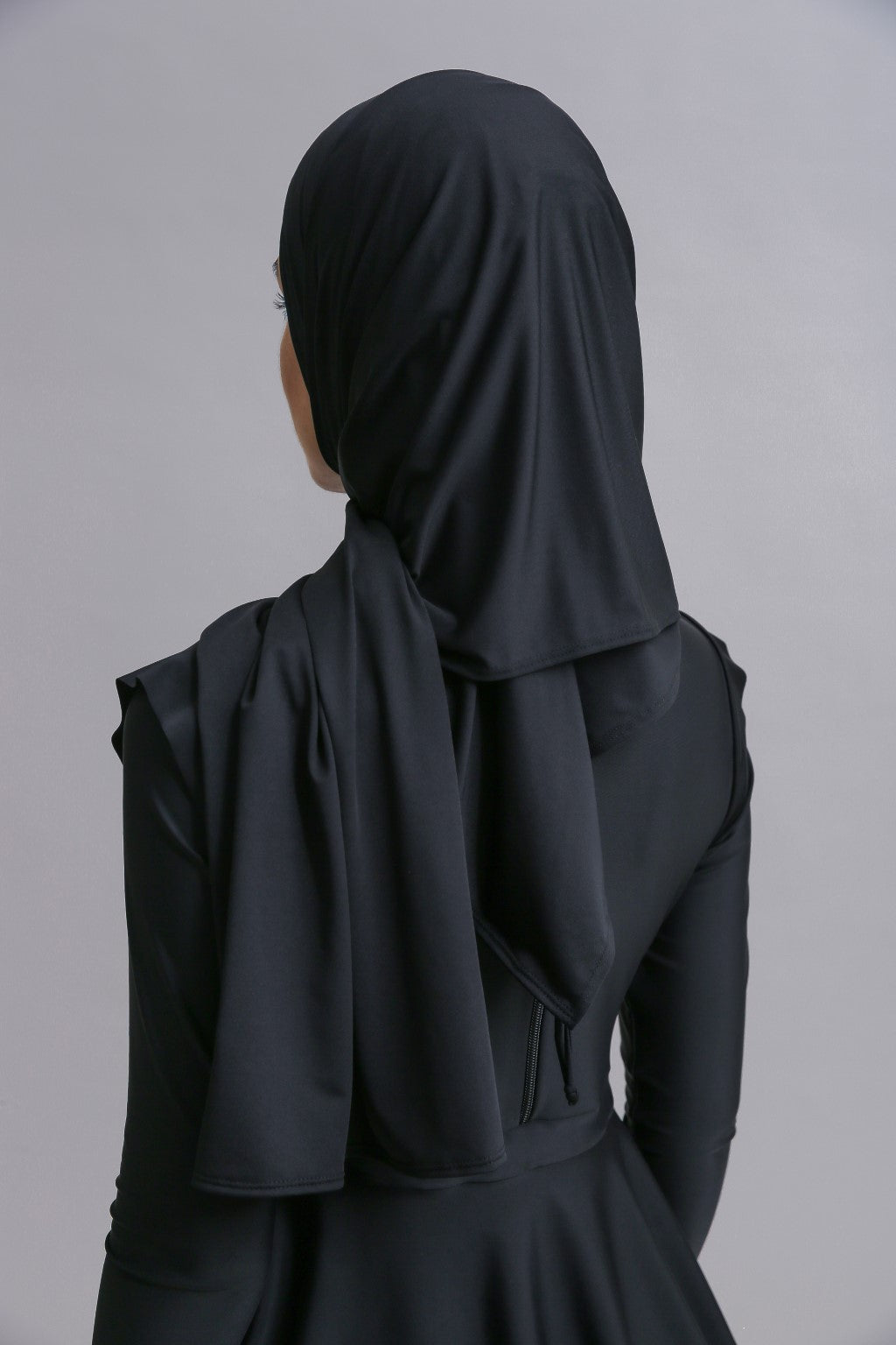 Swim Scarf - Black Lanuuk Modest Swimwear Instant Hijab
