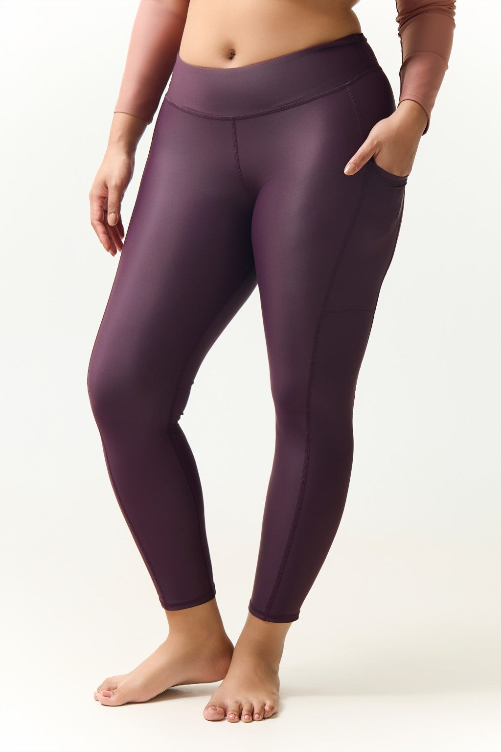 Swim Pocket Tights - Plum