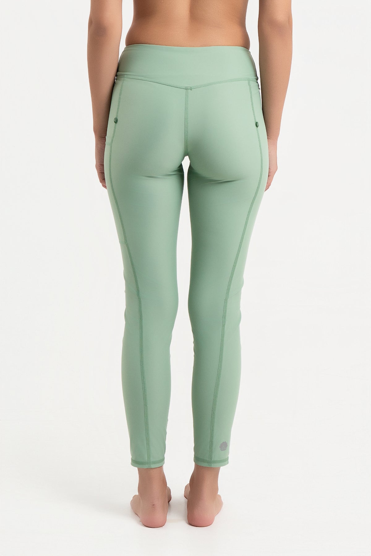 Pocket Swim Tights SAGE | LANUUK Full Coverage Swimming Pants
