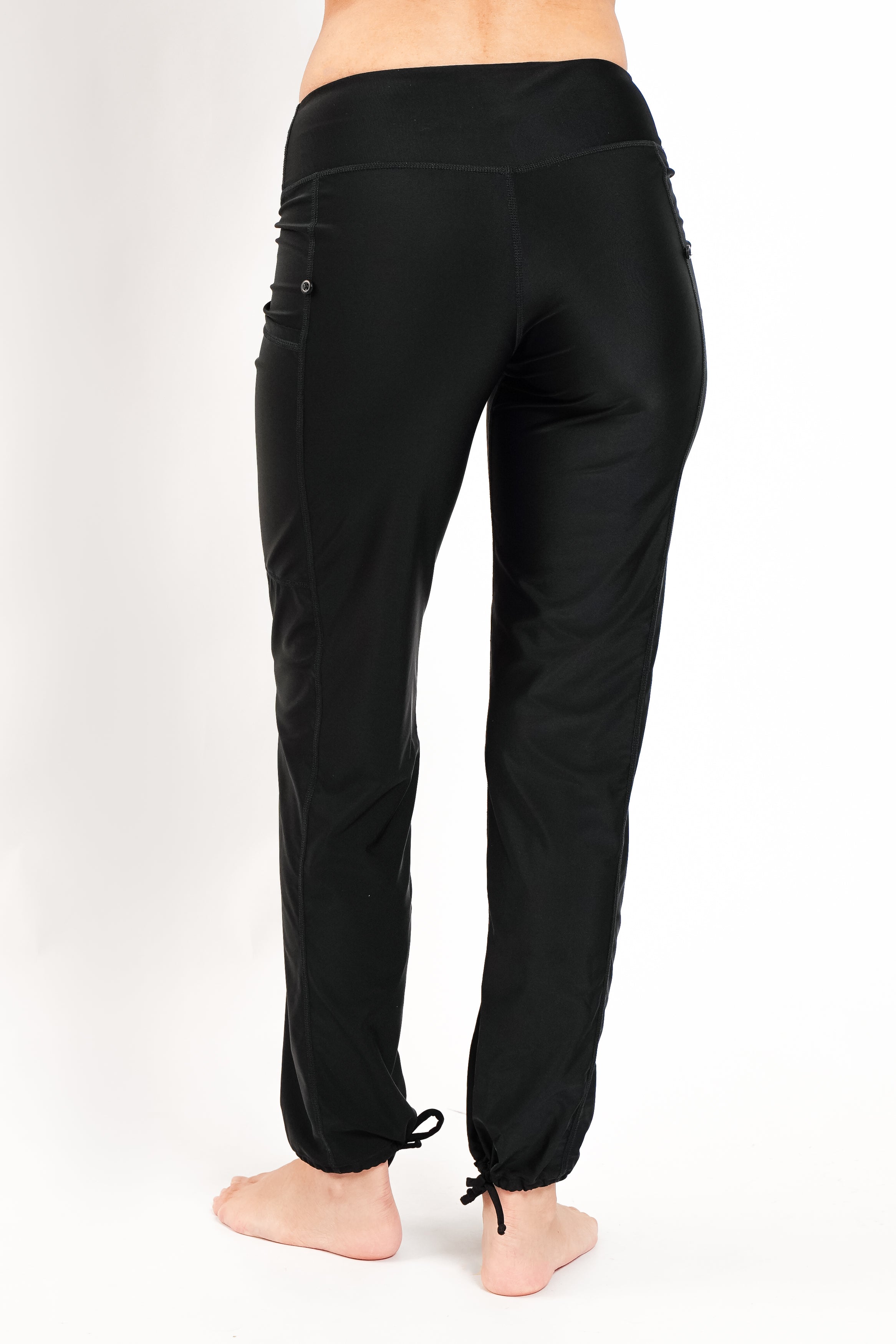 Lanuuk Pocket Swim Pants Joggers modest swimwear Burkini Black UPF Sunsafe