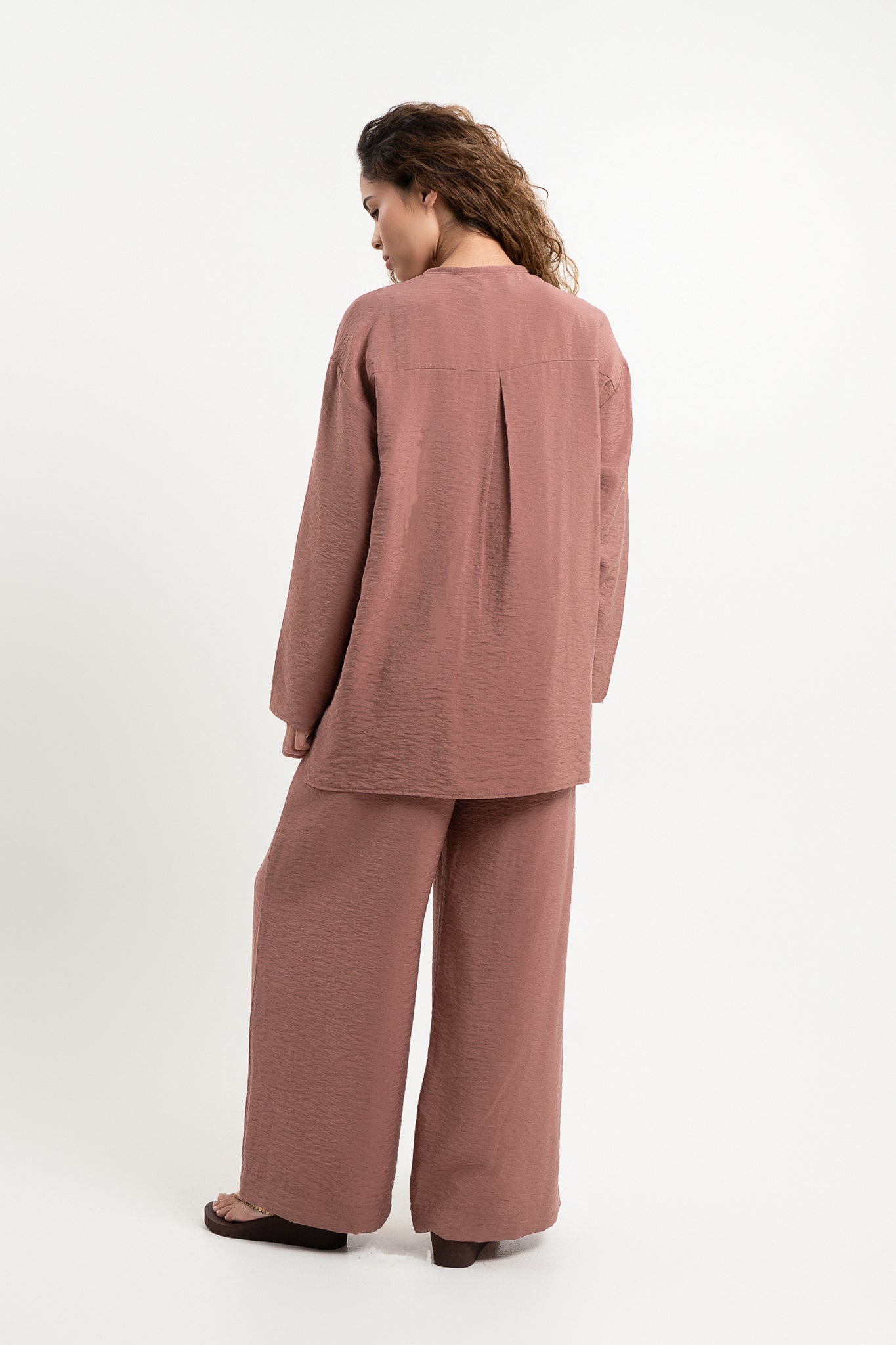 Lanuuk Resortwear Modest Relaxed Fit Flowy Shirt Blouse Cover Up Resortwear Co-ord Set Sustainable Ecovero Earth