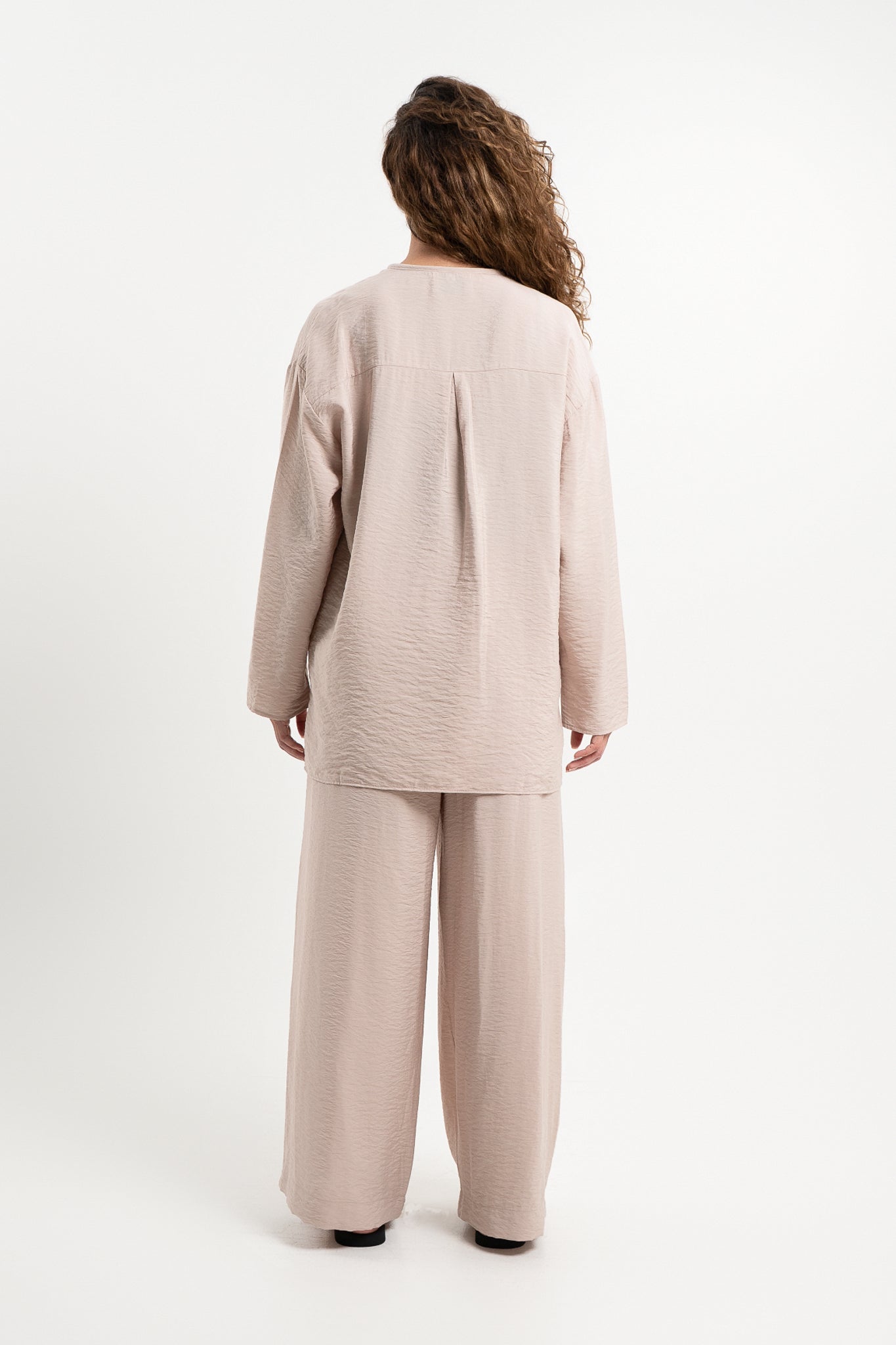 Lanuuk Resortwear Modest Relaxed Fit Flowy Shirt Blouse Cover Up Resortwear Co-ord Set Sustainable Ecovero Shell
