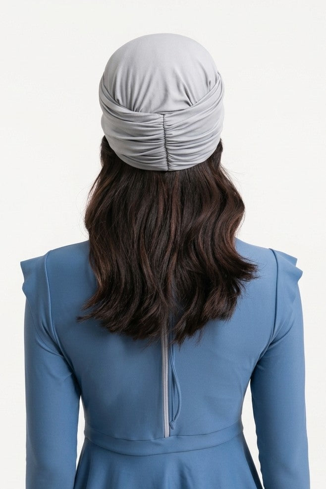Lanuuk Knot Turban Sports Hijab Modest Swimwear Mist Grey