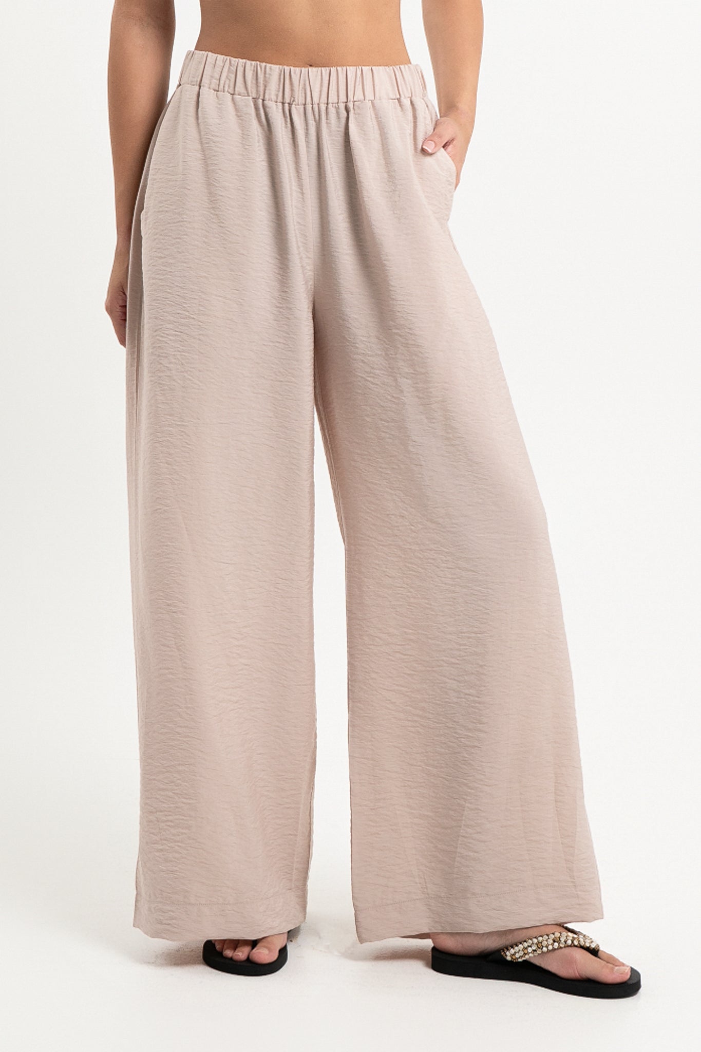 Lanuuk Resortwear Wide Leg Modest Relaxed Fit Flowy Resortwear Resort Coord Beach Pants Ecovero Shell