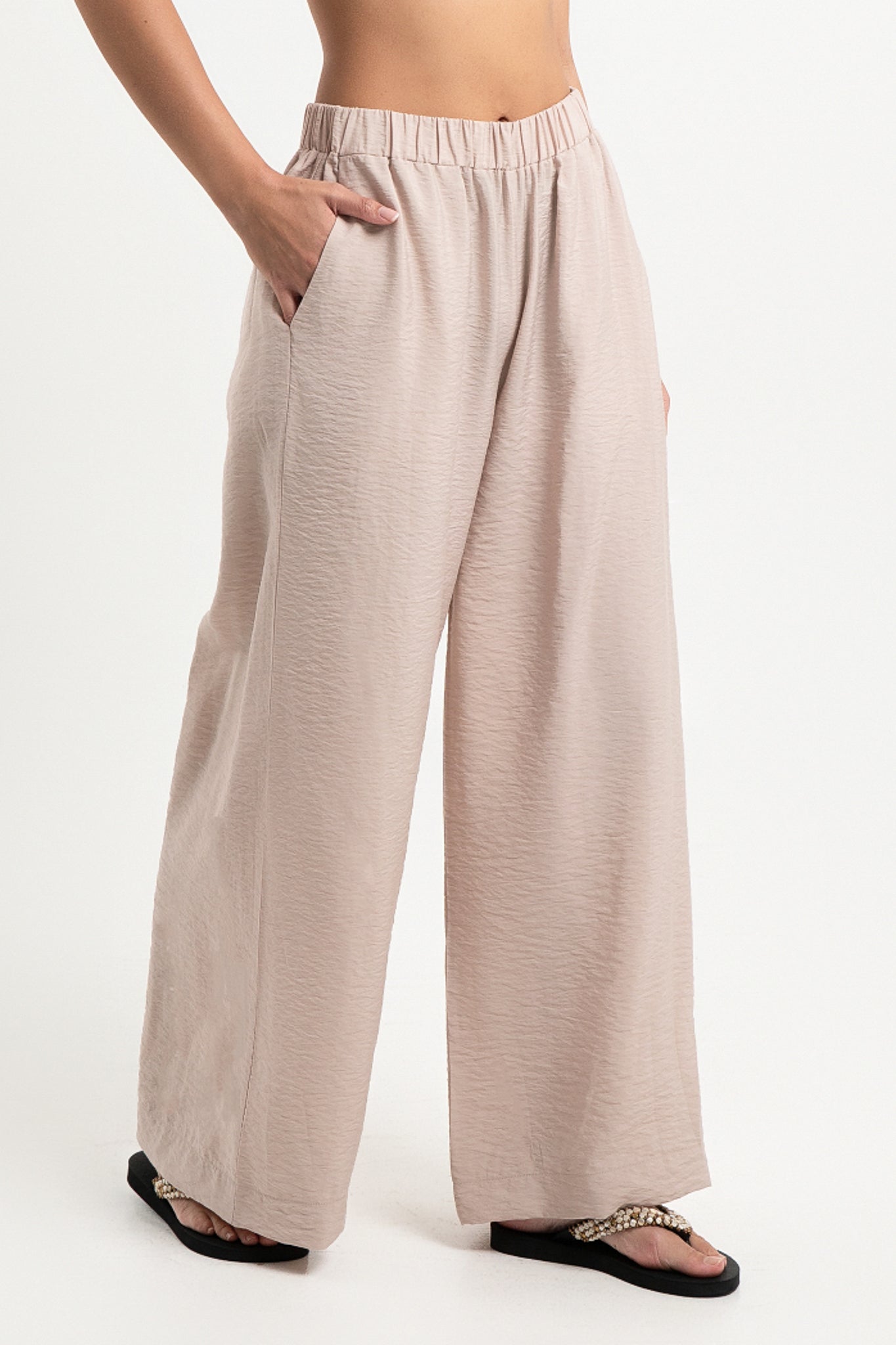 Lanuuk Resortwear Wide Leg Modest Relaxed Fit Flowy Resortwear Resort Coord Beach Pants Ecovero Shell