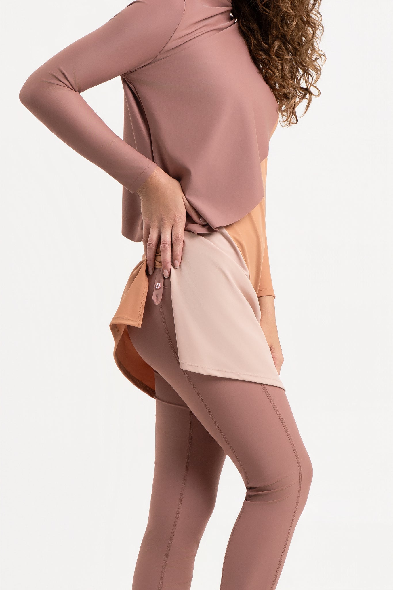 Lanuuk Cape Modest Swimwear Dress Burkini Earth Brown Neutral
