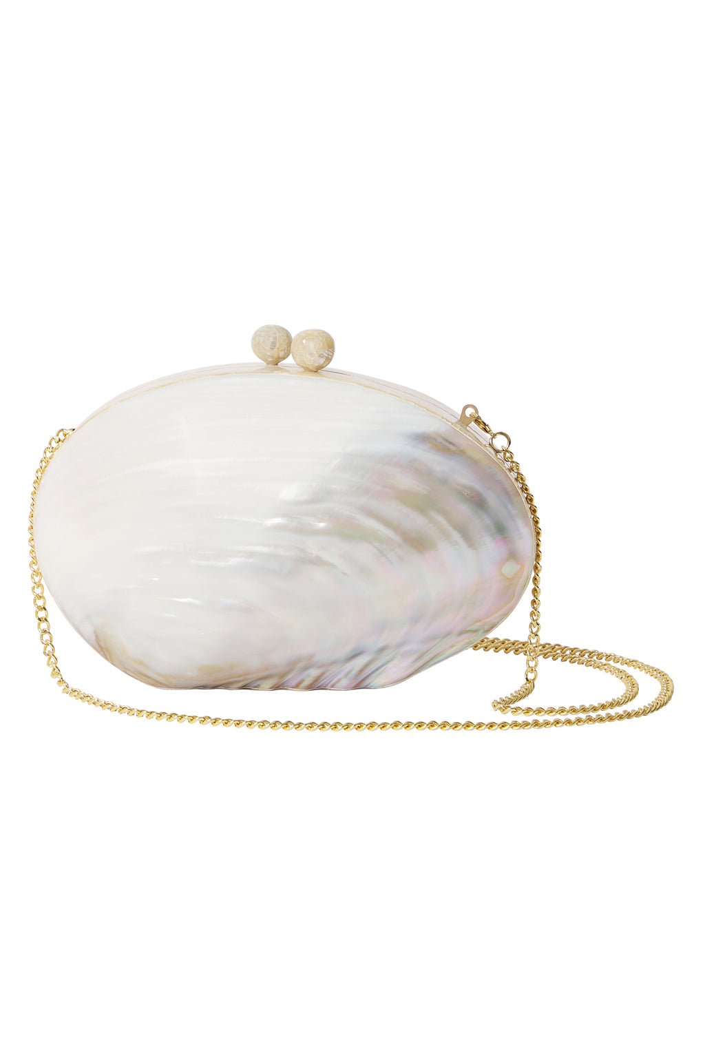 Lanuuk Resortwear Handbag Clutch Mother of Pearl Shell Inlay Occasion Wedding Resort Beach Shoulder Bag Brown White Cream