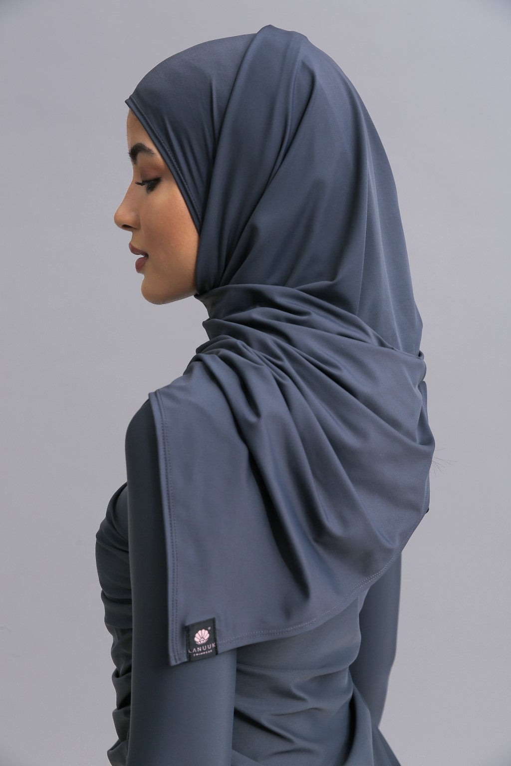 Slip on Swim Scarf - Shadow Lanuuk Modest Swimwear Hijab