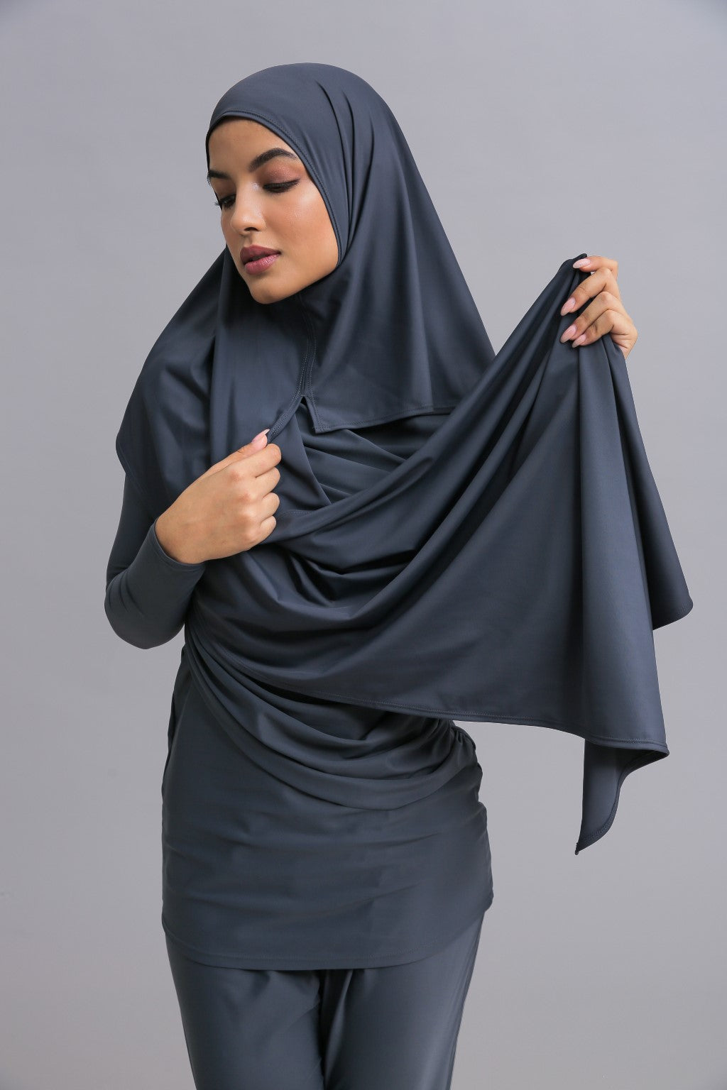 Slip on Swim Scarf - Shadow Lanuuk Modest Swimwear Hijab