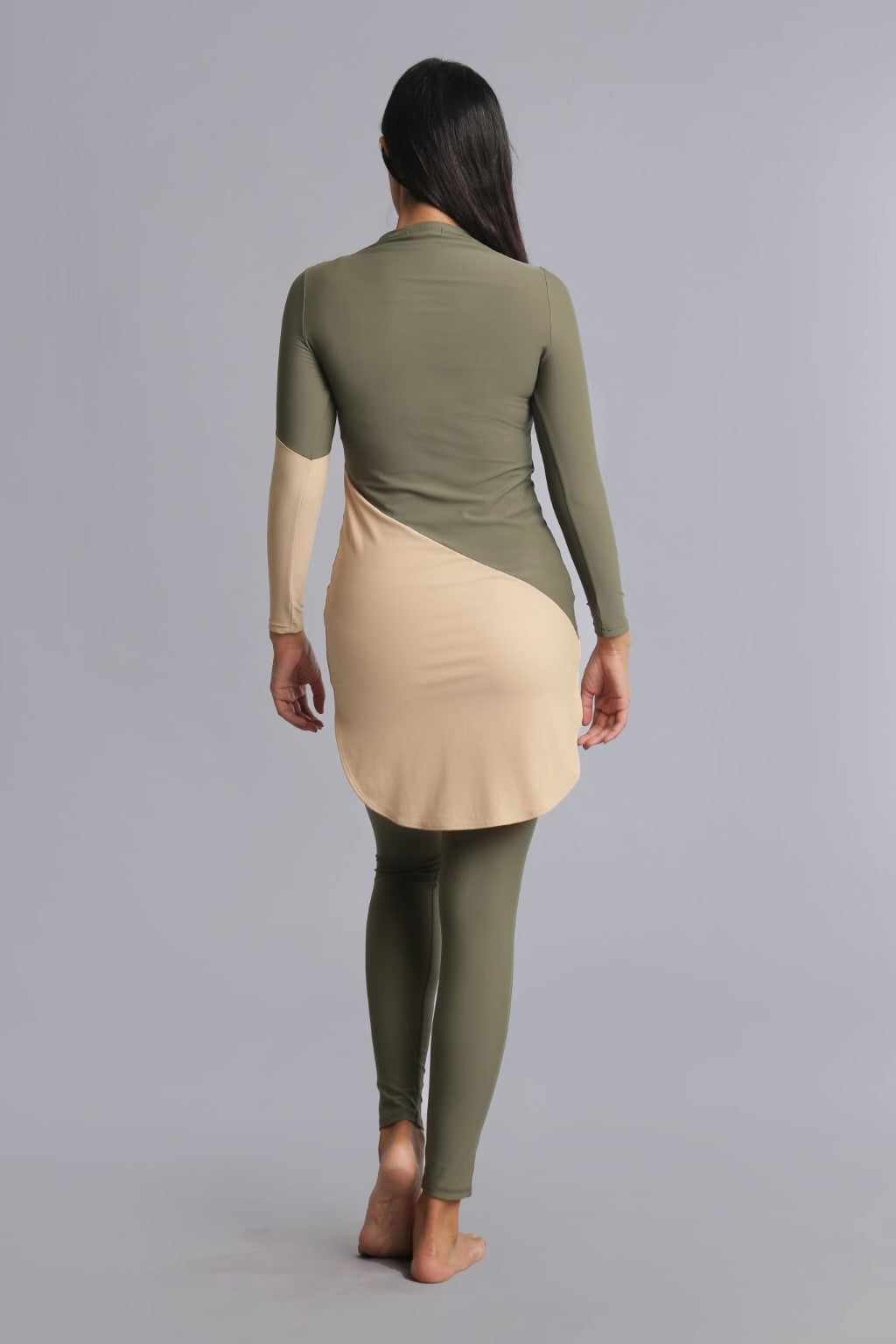Maya Swim Set - Olive/Hazelnut Lanuuk Modest Swimwear 