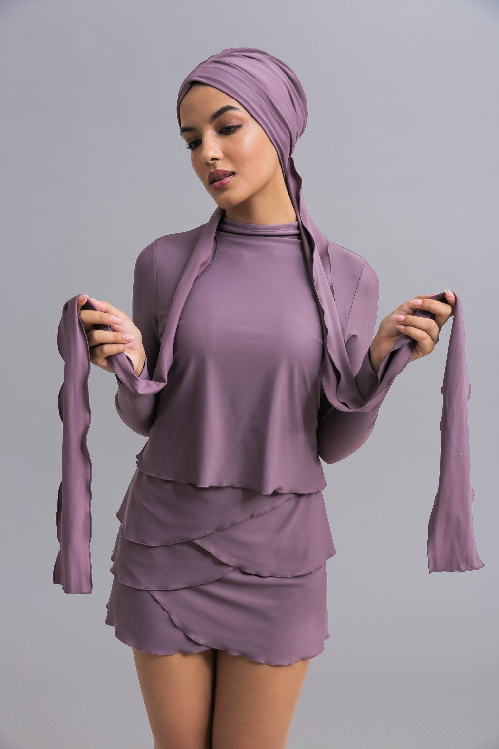 Self-tie Swim Turban - Dusk Lanuuk Modest Swimwear Hijab