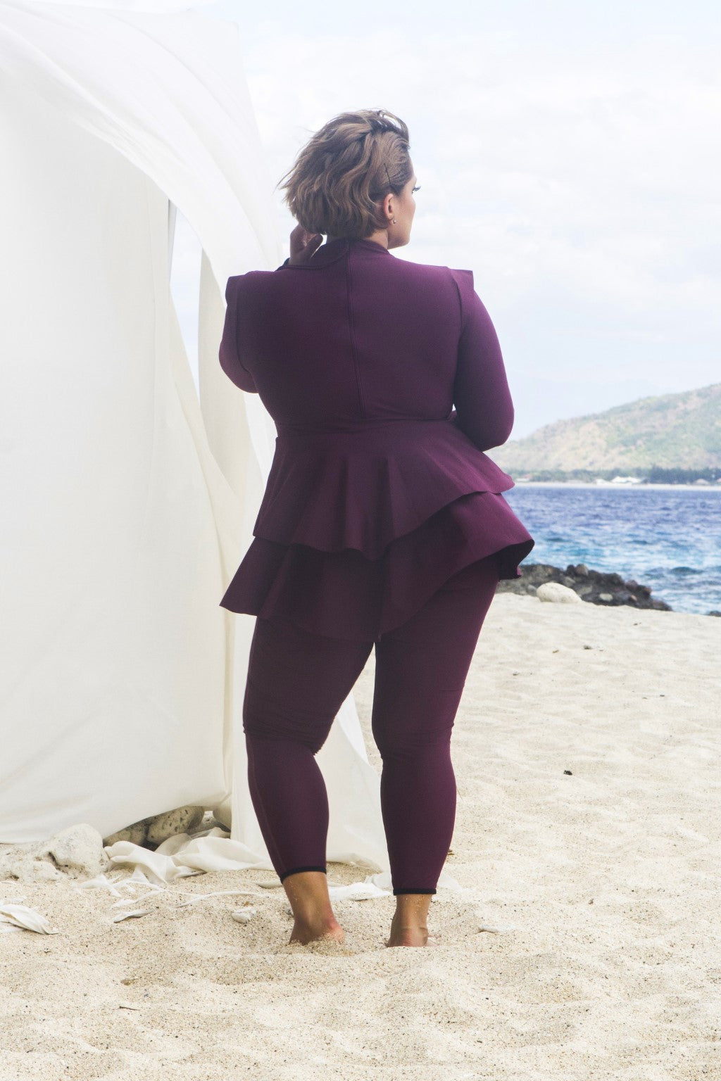 Serena Swim Set - Burgundy Lanuuk Modest Swimwear Burkini