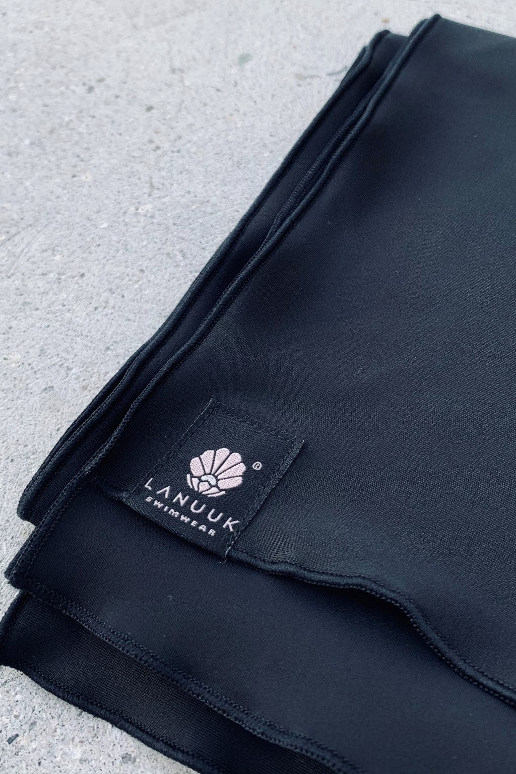Swim Scarf - Black Lanuuk Modest Swimwear Hijab