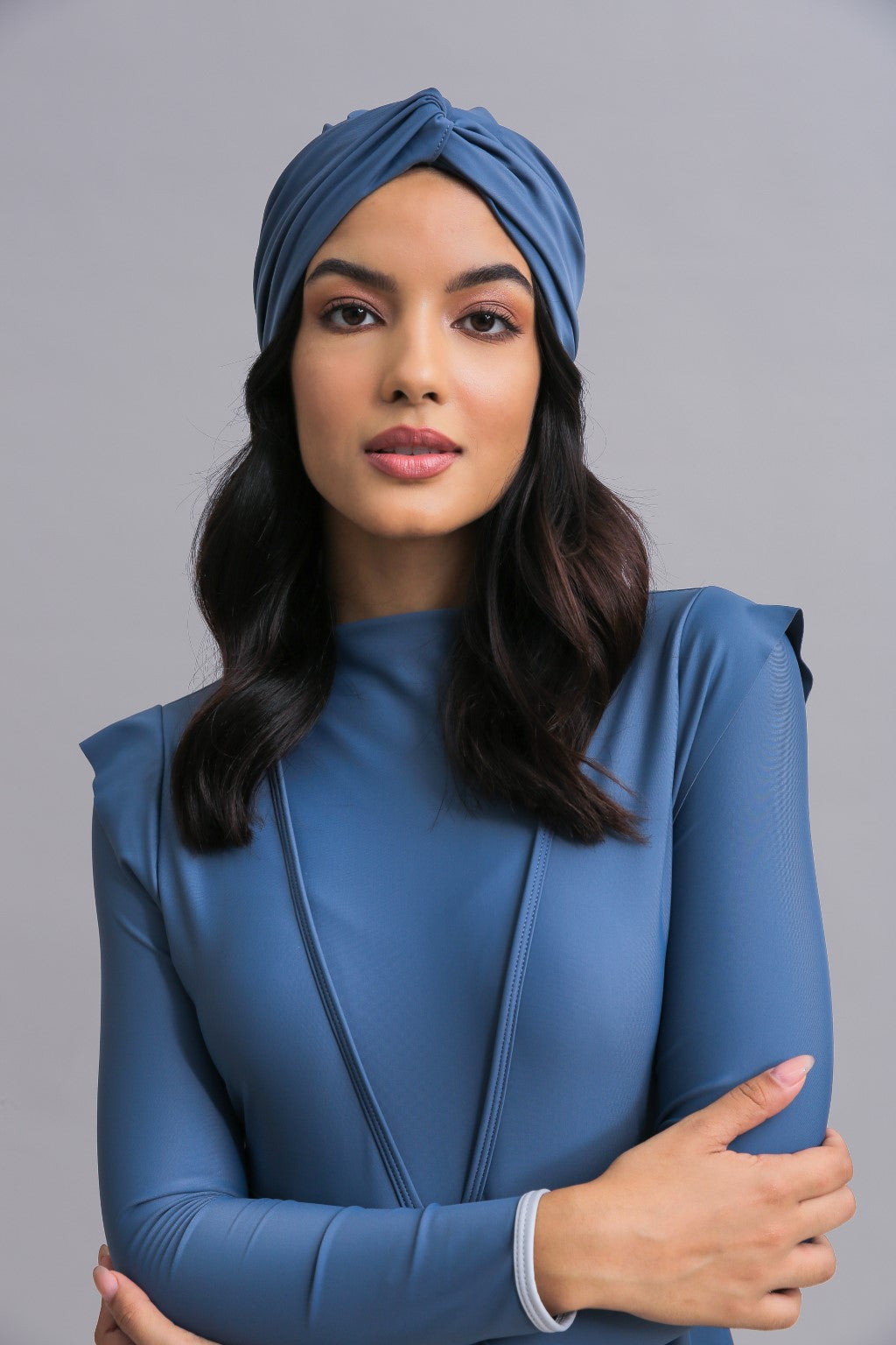 Swim Turban - Azure Lanuuk Modest Swimwear Hijab Burkini