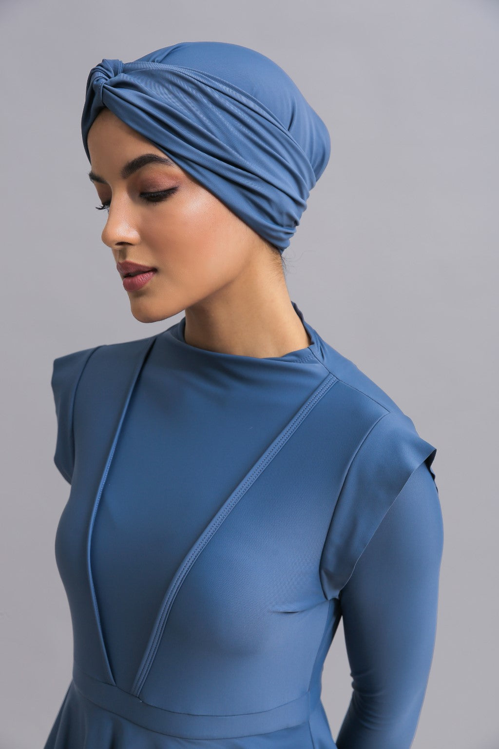 Swim Turban - Azure Lanuuk Modest Swimwear Hijab Burkini