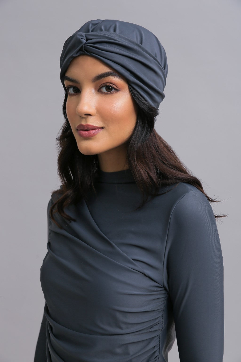 Swim Turban - Shadow Lanuuk Modest Swimwear Hijab Burkini